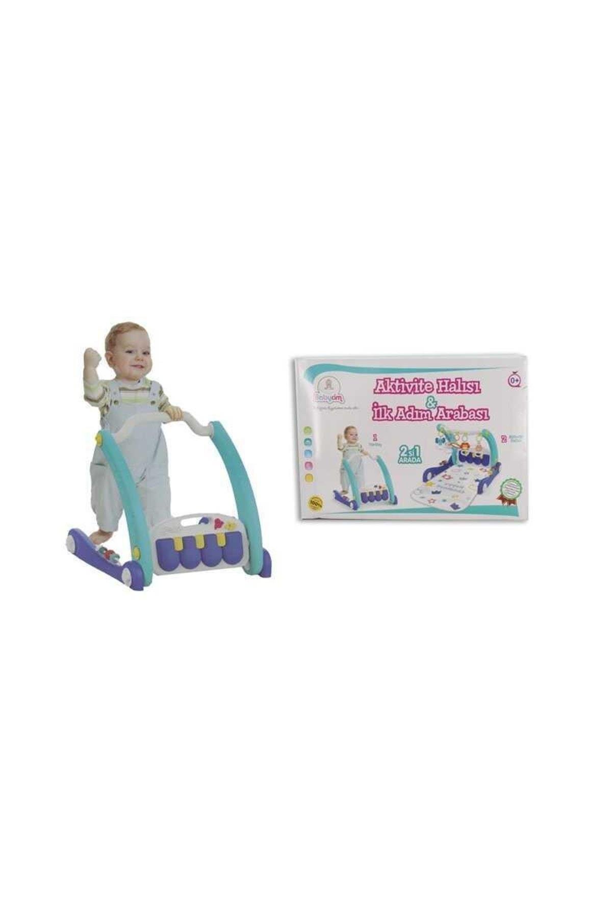 Babycim Aktivite Halısı Ve Ilk Adım Arabam Mavi-Eğitici Oyuncak