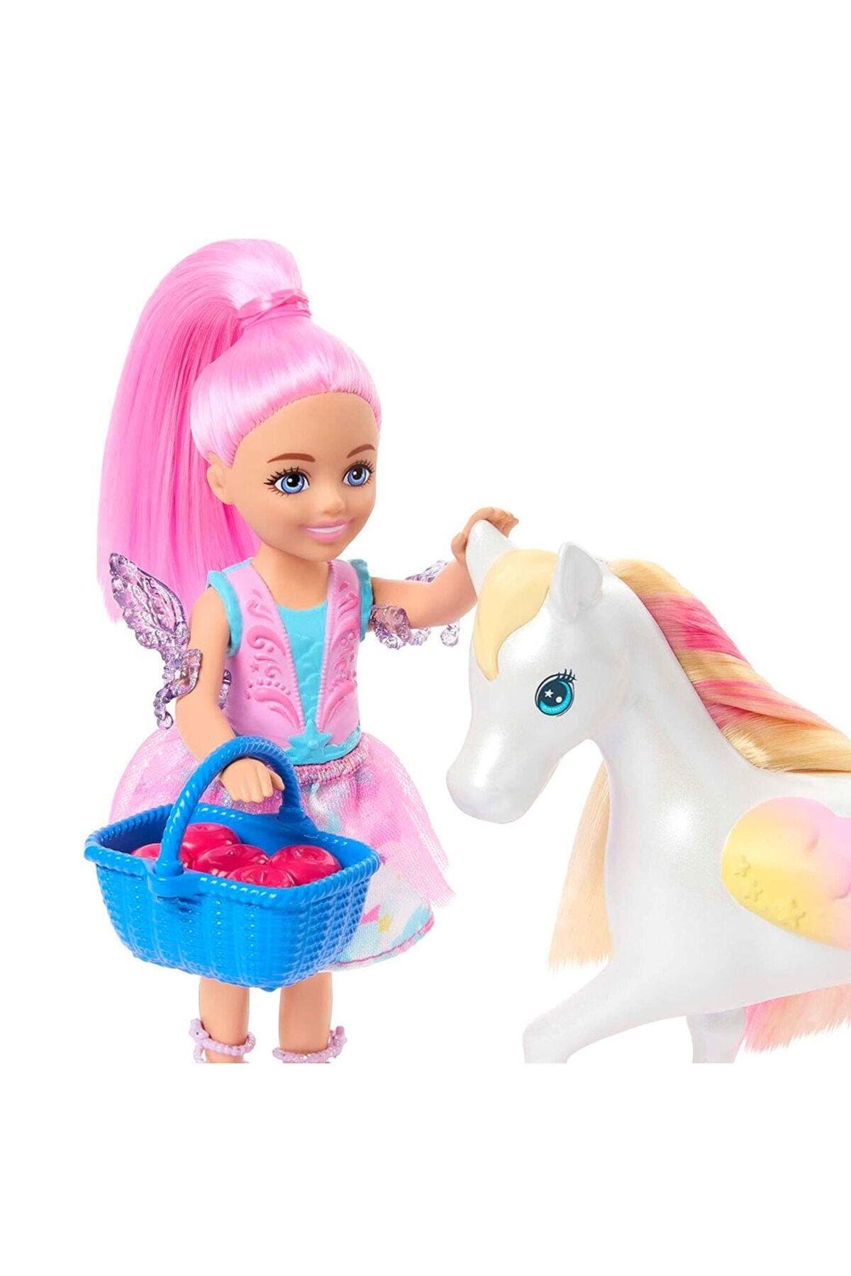 Barbie A Touch Of Magic Chelsea ve Pegasus Oyun Seti HNT67-Oyuncak Bebekler