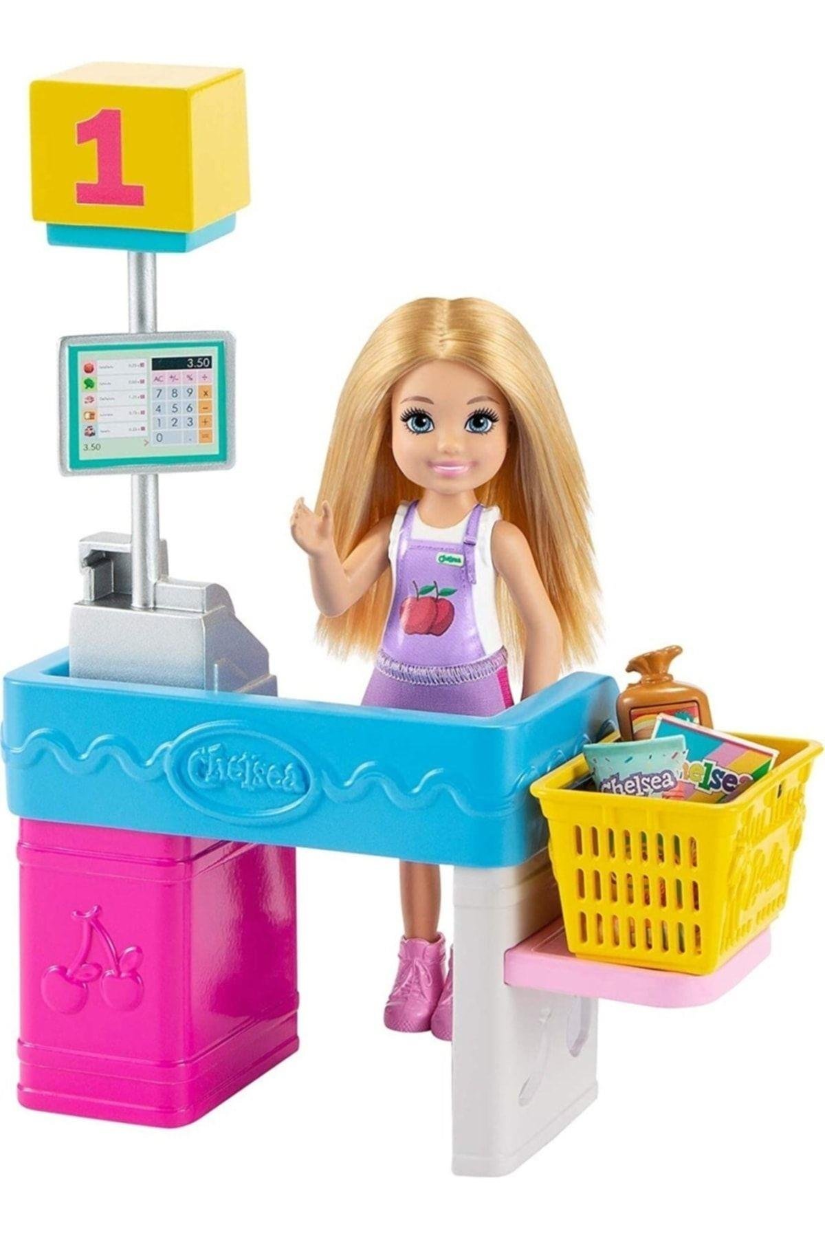 Barbie Chelsea Meslekleri Öğreniyor Market Çalışanı Chelsea Ve Oyun Seti Gtn67-Oyuncak Bebekler
