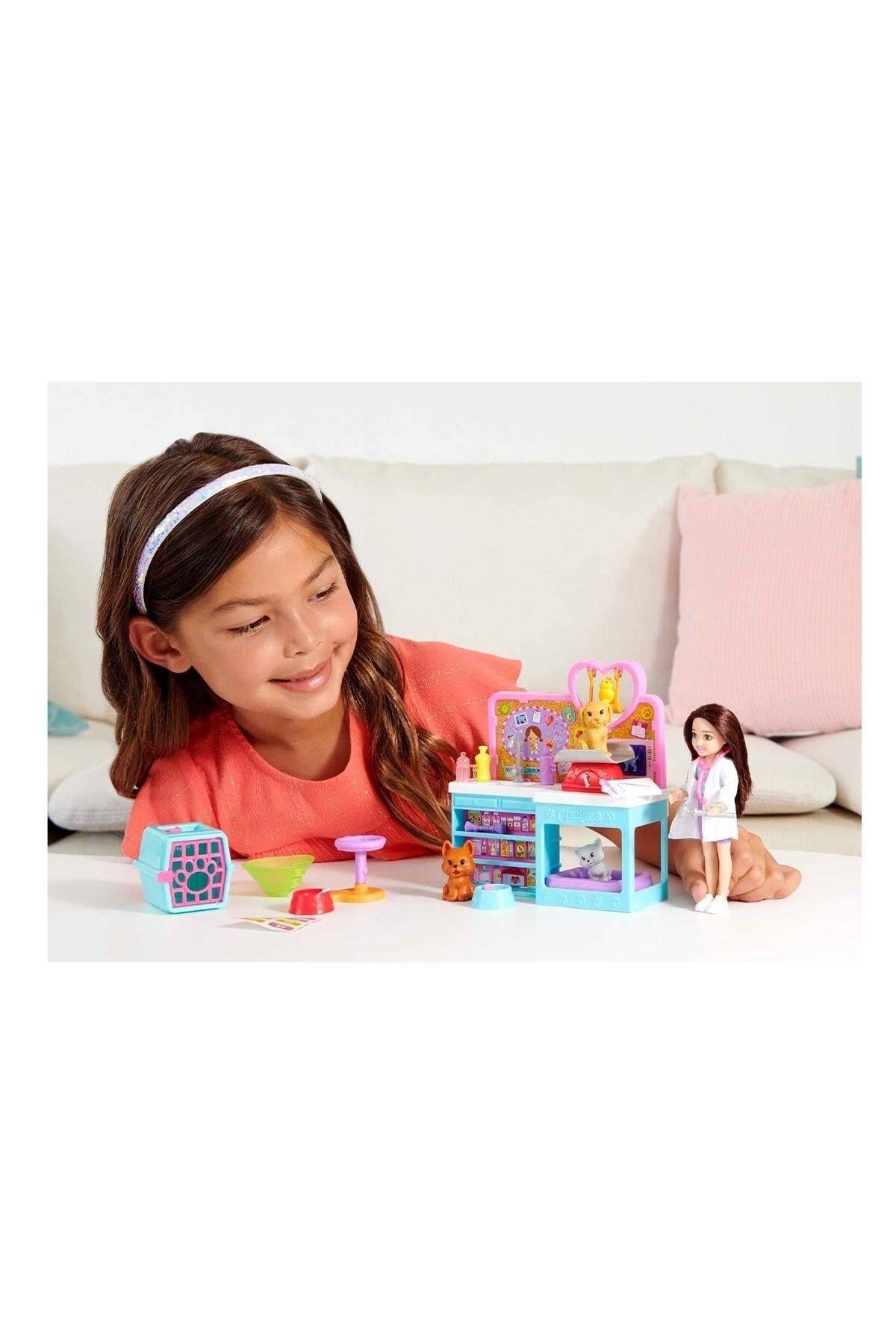 Barbie Chelsea Meslekleri Öğreniyor Veteriner Oyun Seti-Oyuncak Bebekler