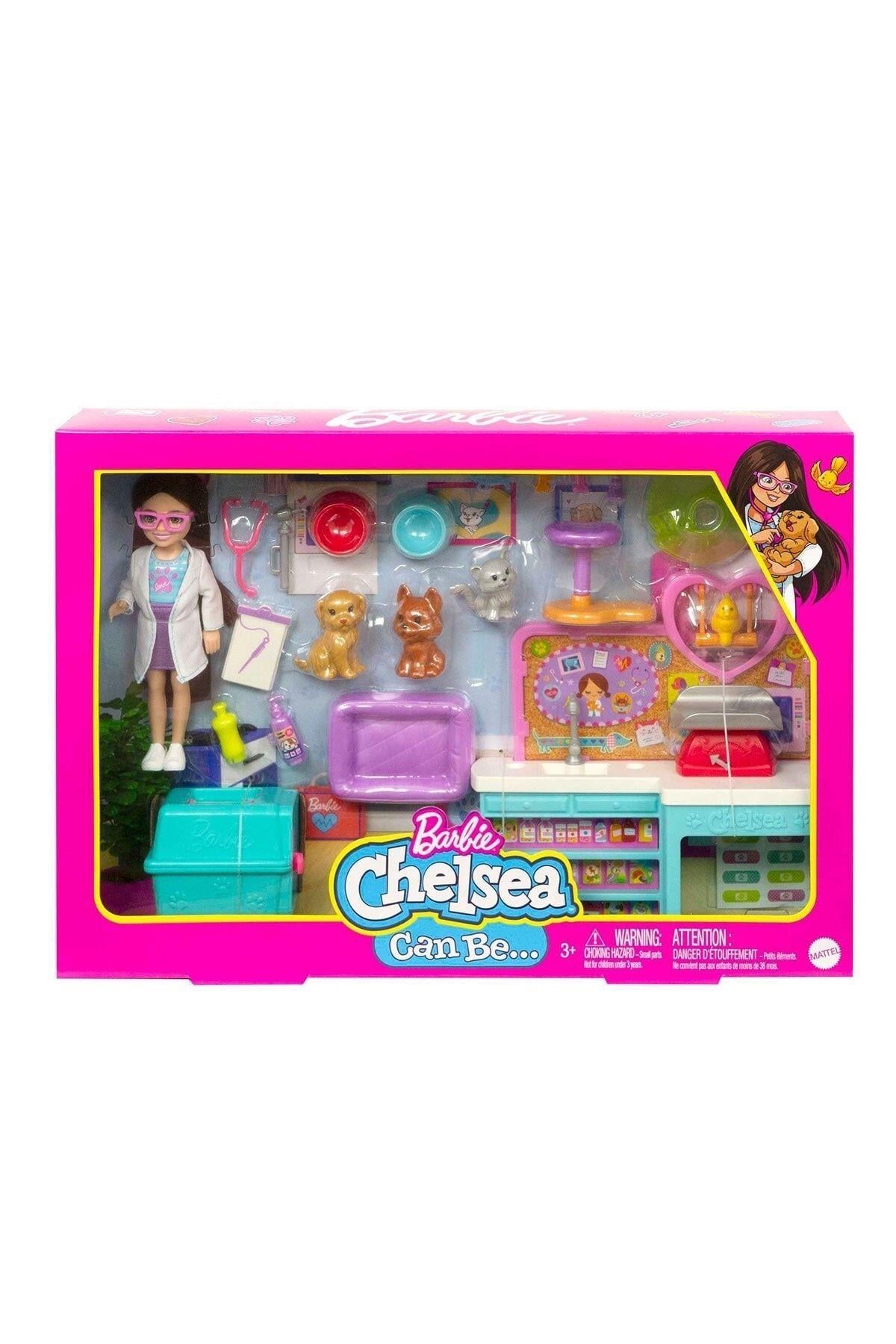 Barbie Chelsea Meslekleri Öğreniyor Veteriner Oyun Seti-Oyuncak Bebekler