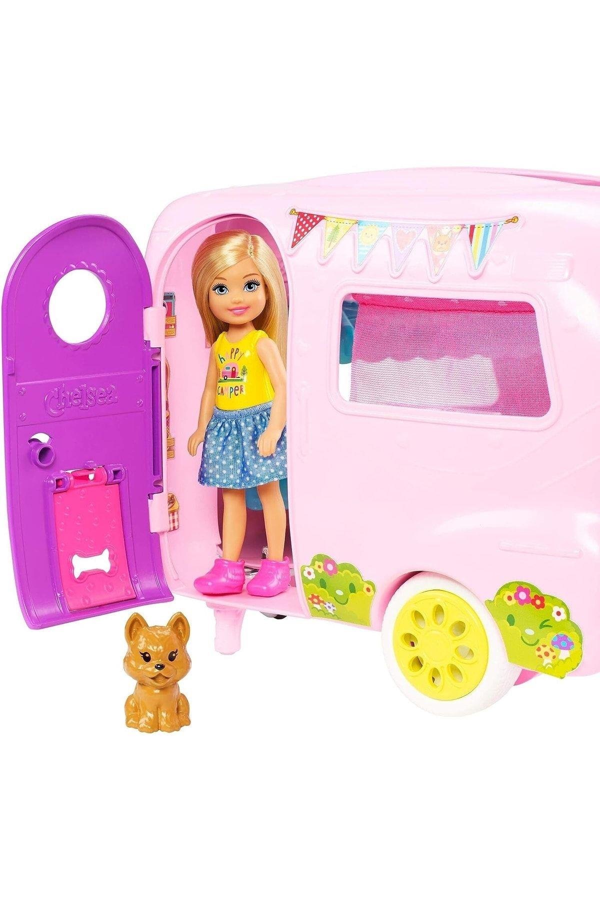 Barbie Club Chelsea Karavanı Oyun Seti, Chelsea'nin Yavru Köpeği Ve Aksesuarlar Fxg90-Oyuncak Bebekler