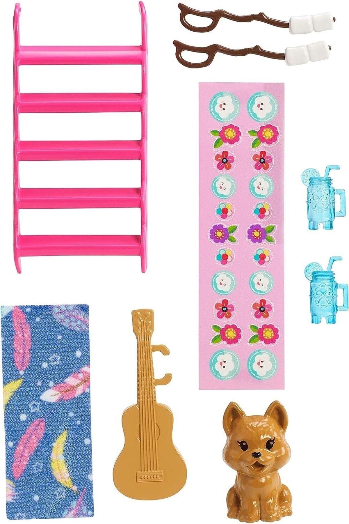 Barbie Club Chelsea Karavanı Oyun Seti, Chelsea'nin Yavru Köpeği Ve Aksesuarlar Fxg90-Oyuncak Bebekler