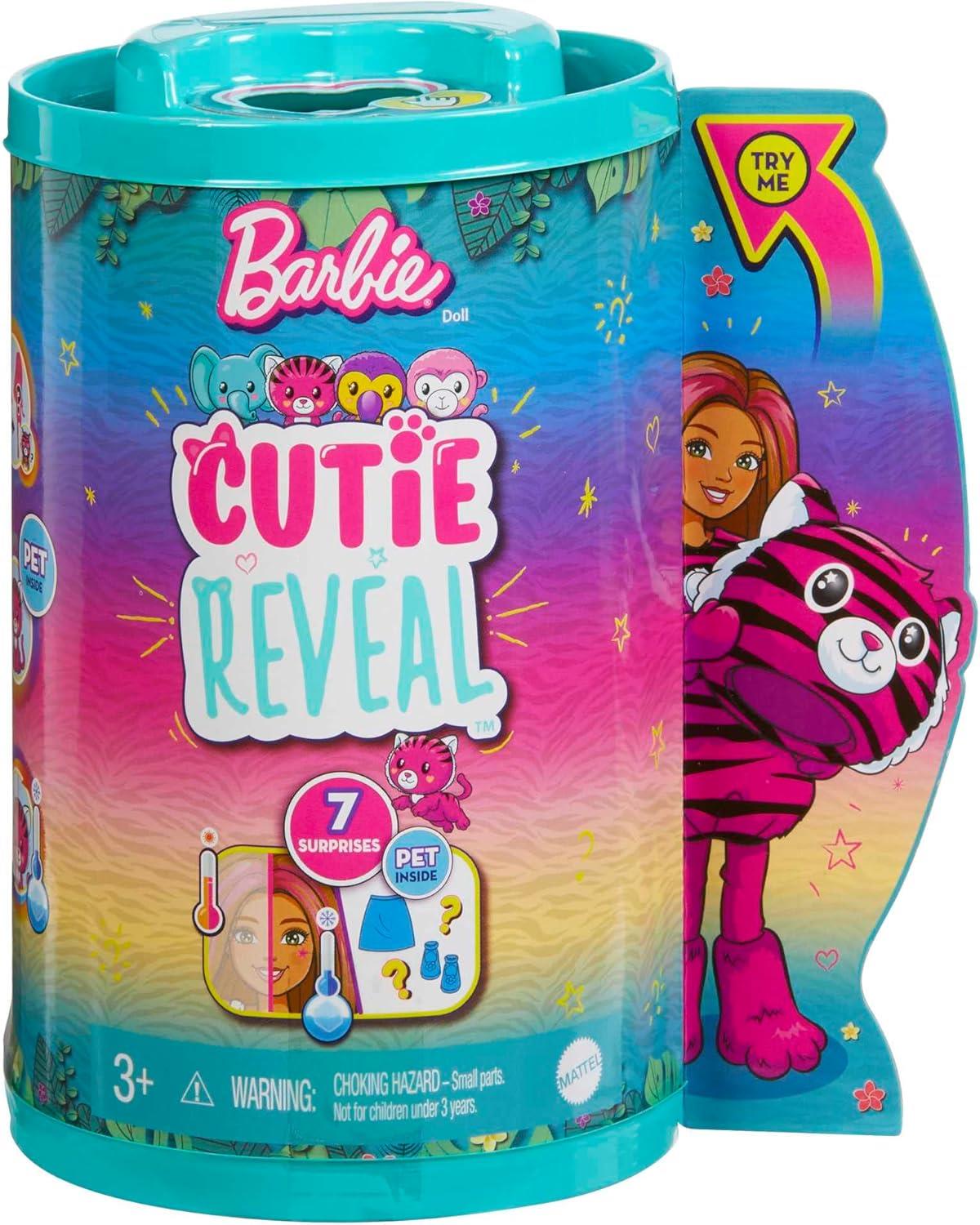 Barbie Cutie Reveal Bebekler Chelsea Tropikal Orman Serisi - Kaplan-Oyuncak Bebekler