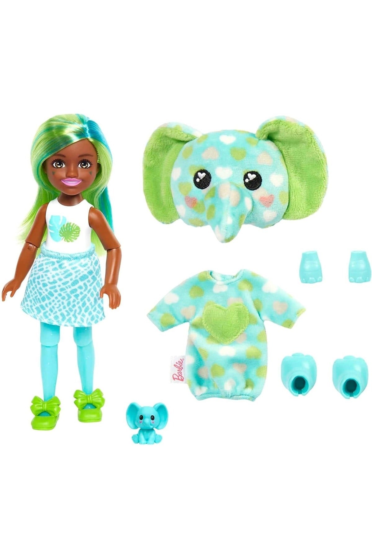 Barbie Cutie Reveal Bebekler Chelsea Tropikal Orman Serisi Fil HKR12-HKR13-Oyuncak Bebekler