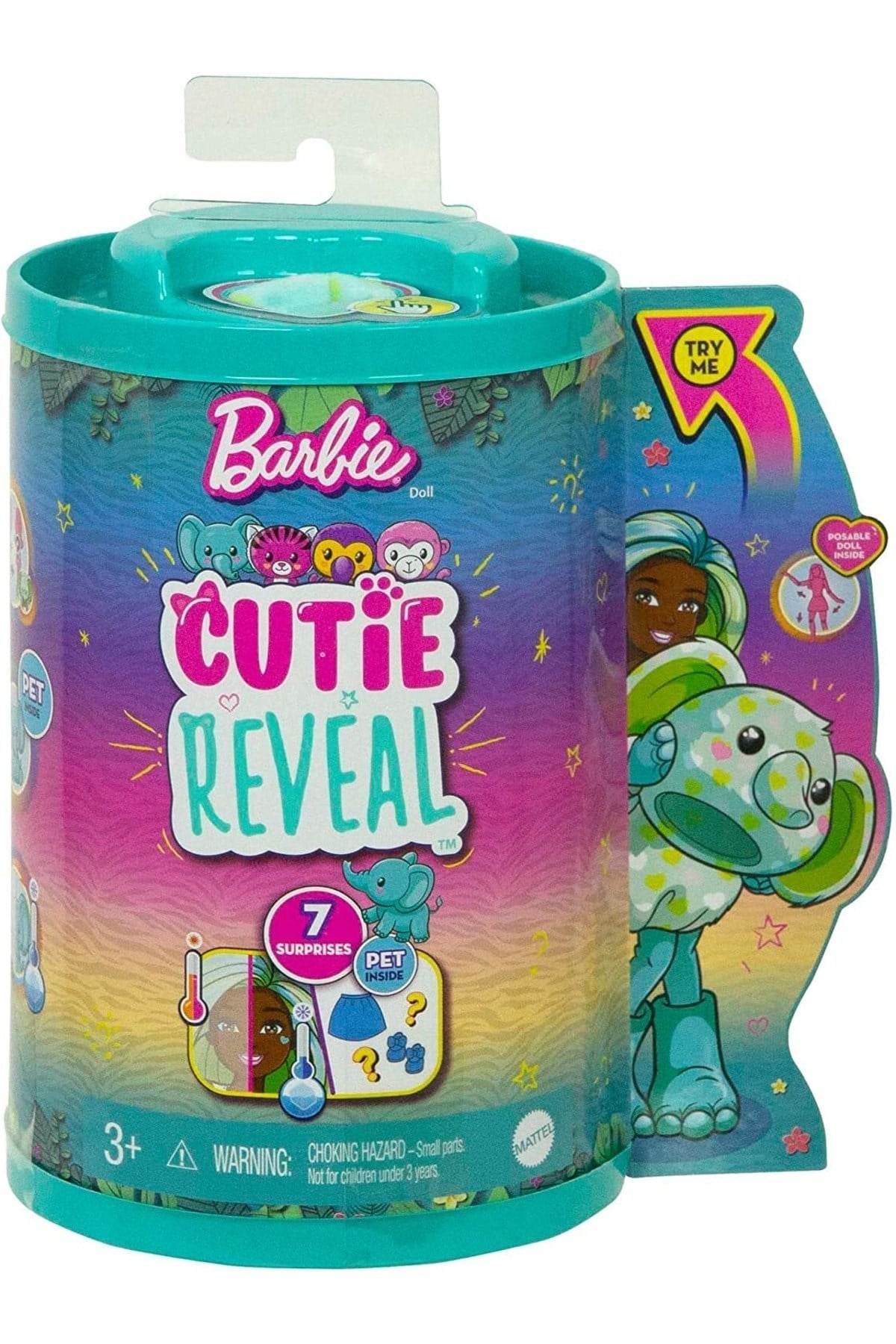 Barbie Cutie Reveal Bebekler Chelsea Tropikal Orman Serisi Fil HKR12-HKR13-Oyuncak Bebekler