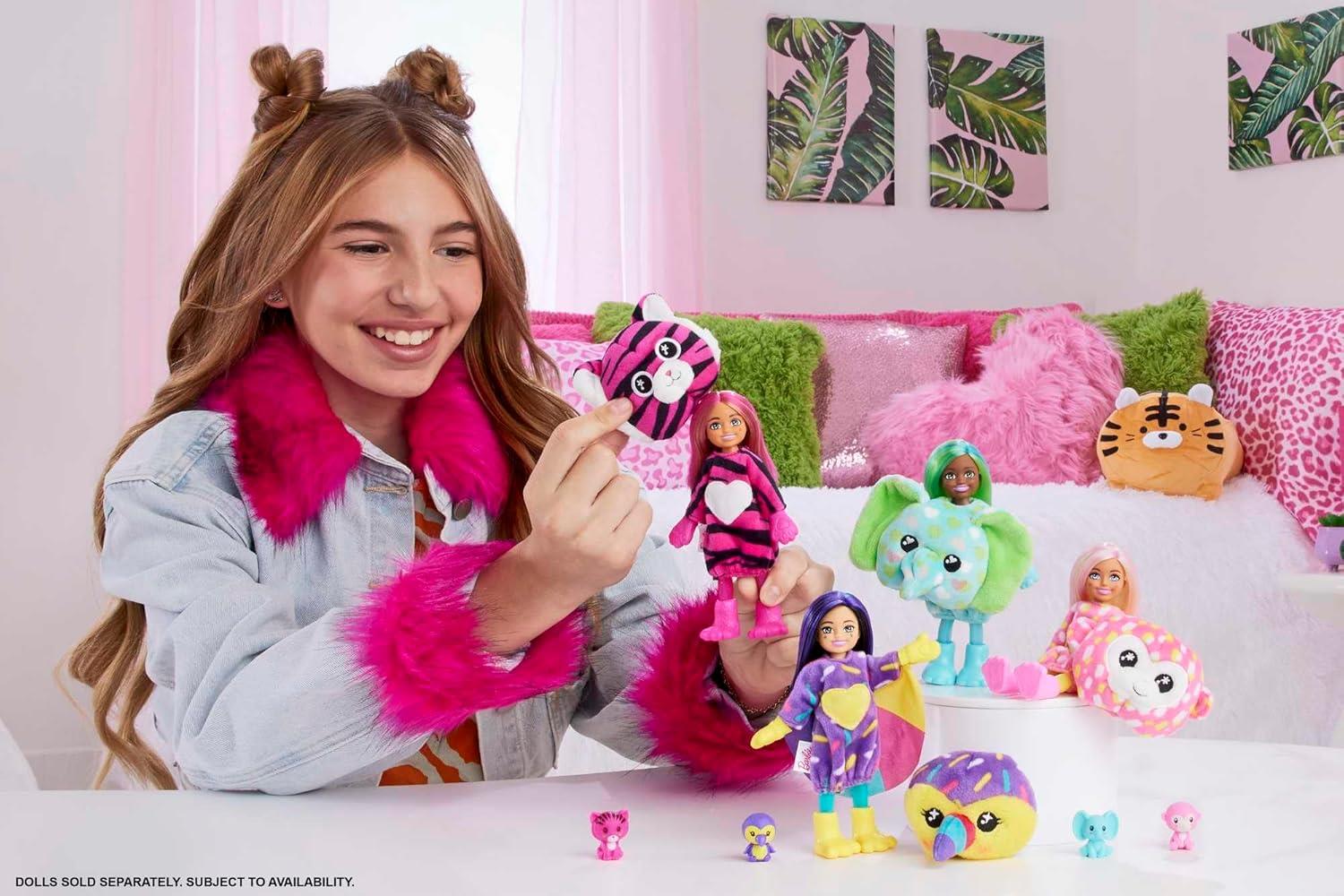 Barbie Cutie Reveal Bebekler Chelsea Tropikal Orman Serisi - Kaplan-Oyuncak Bebekler