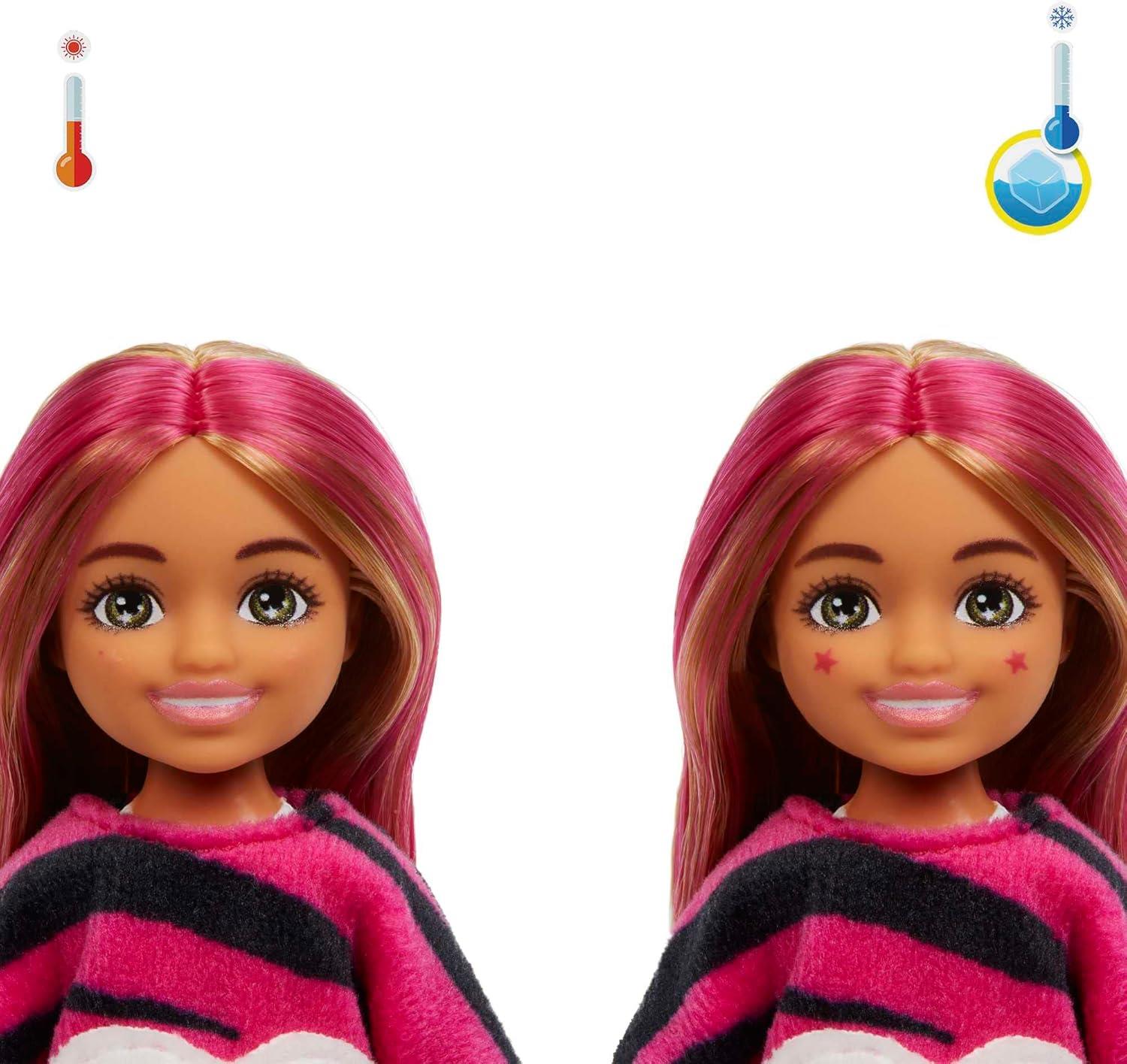 Barbie Cutie Reveal Bebekler Chelsea Tropikal Orman Serisi - Kaplan-Oyuncak Bebekler