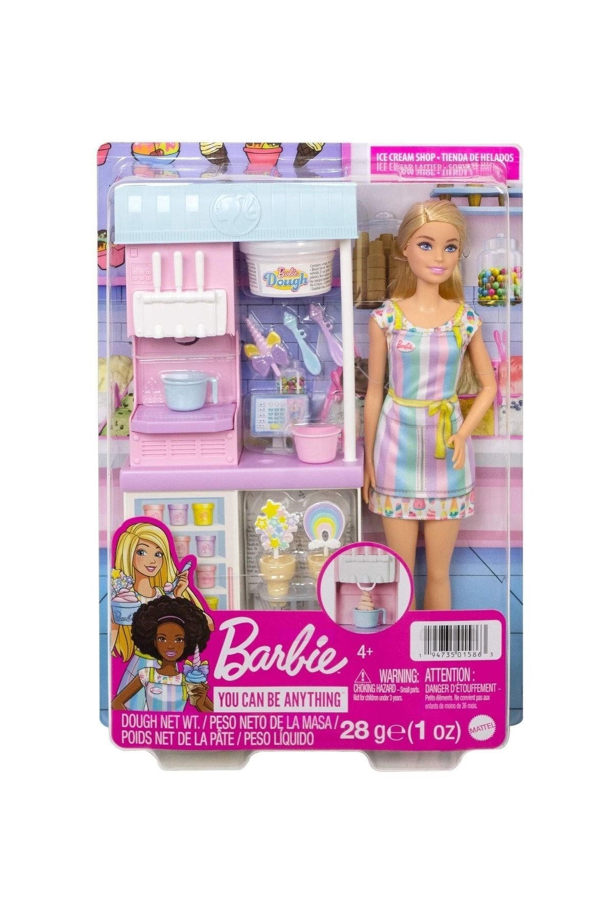 Barbie Dondurma Dükkanı Oyun Seti Hcn46-Oyuncak Bebekler