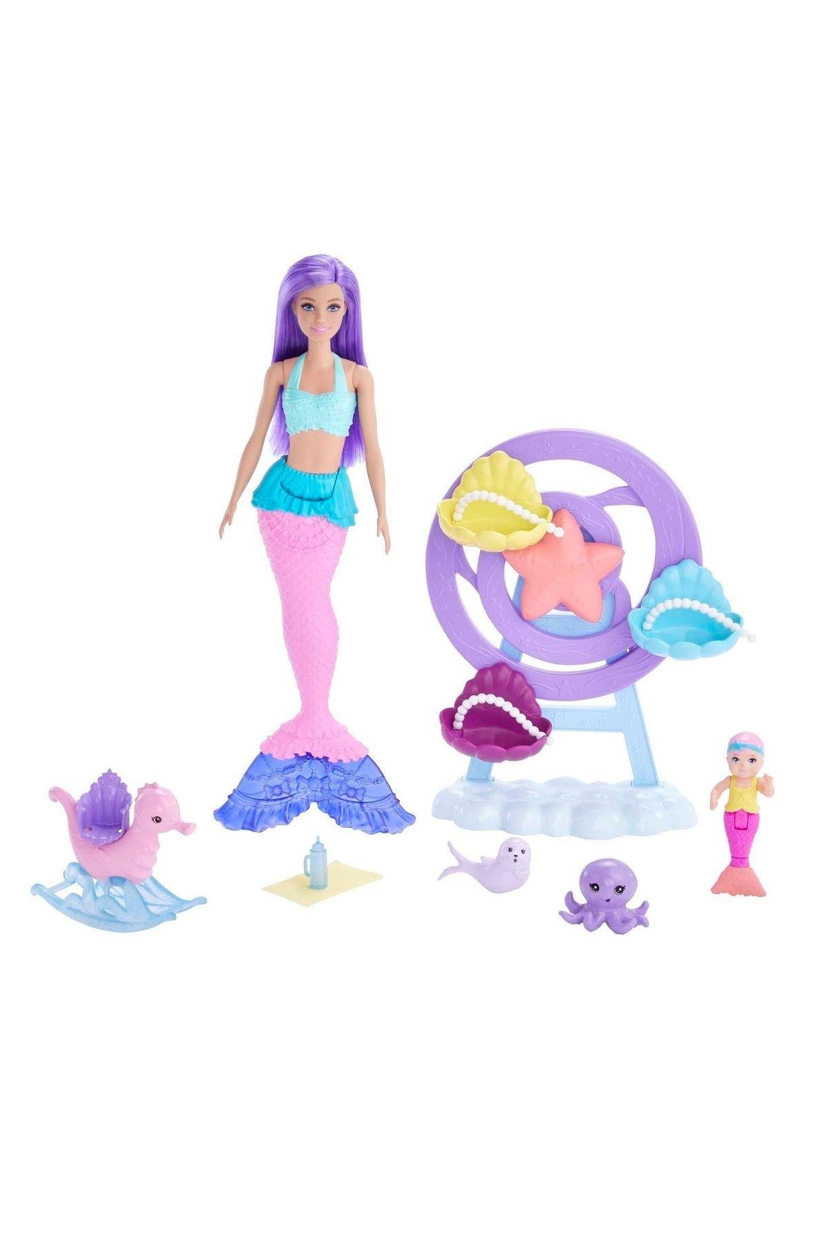 Barbie Dreamtopia Deniz Kızı Bebek ve Çocuk Oyun Alanı-Oyuncak Bebekler