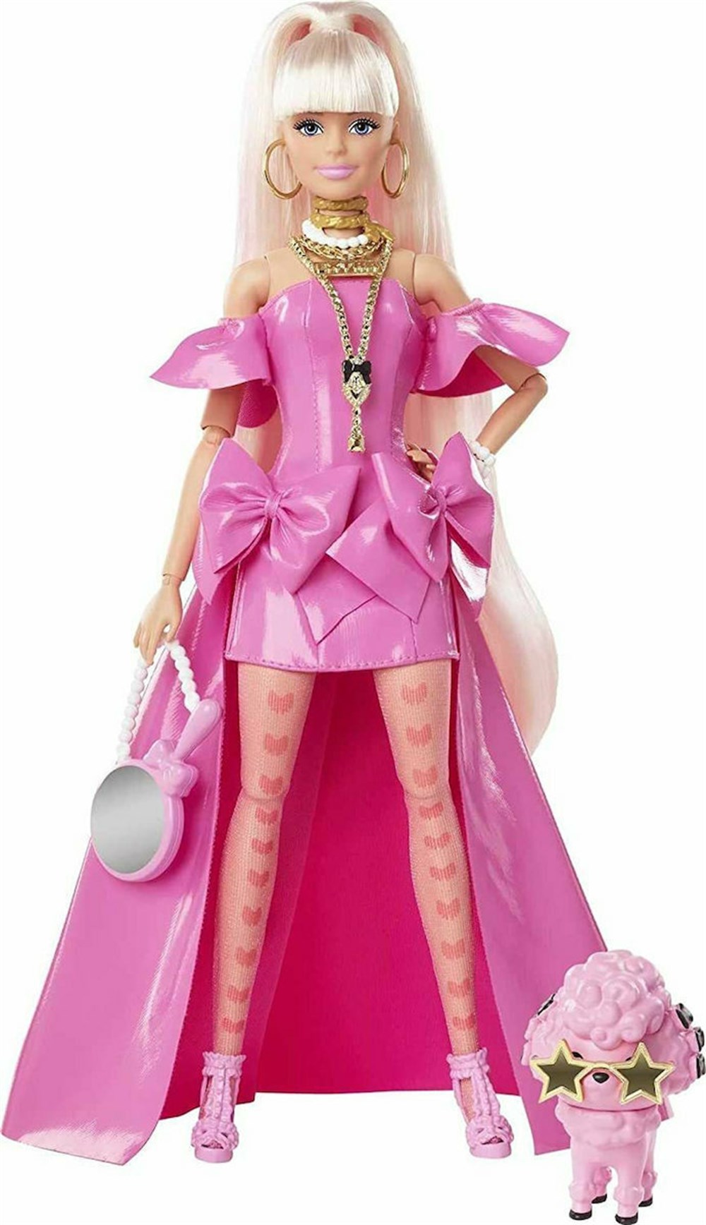 BARBIE EXTRA FANCY PEMBE KOSTUMLU BEBEK MATE-HHN12-Oyuncak Bebekler