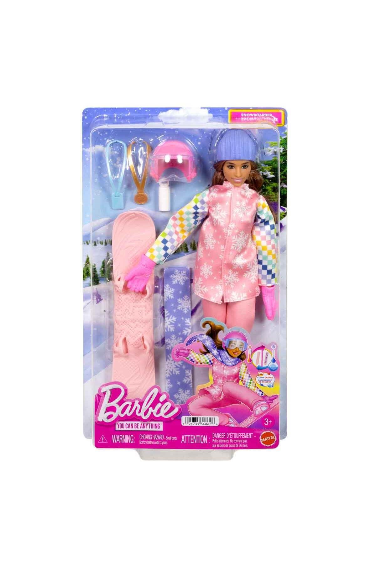 Barbie Kariyer Bebeği Snowboard Sporcusu JKF78-Oyuncak Bebekler