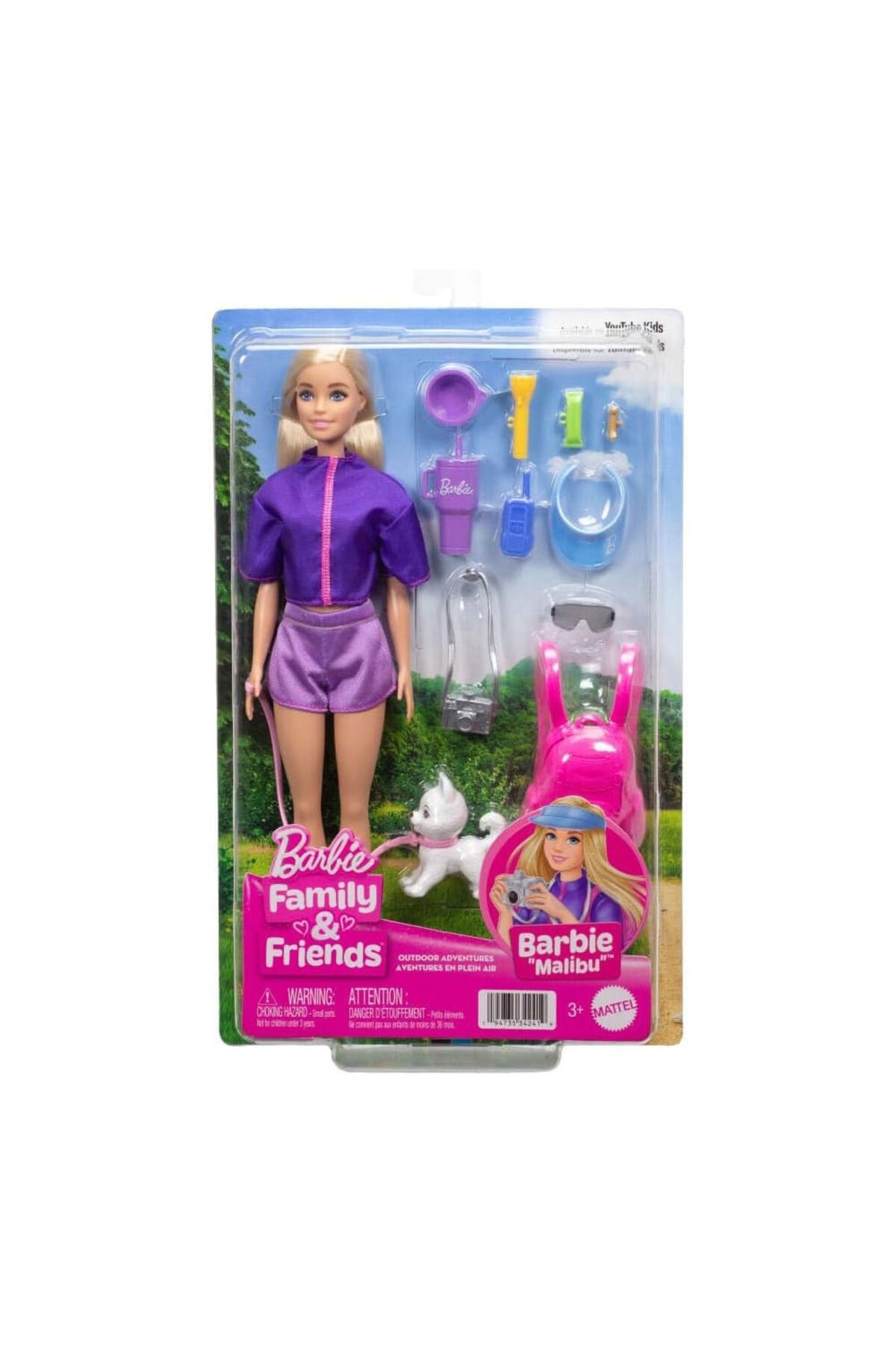 Barbie Malibu Bebek ve Aksesuar Seti JJV59-Oyuncak Bebekler