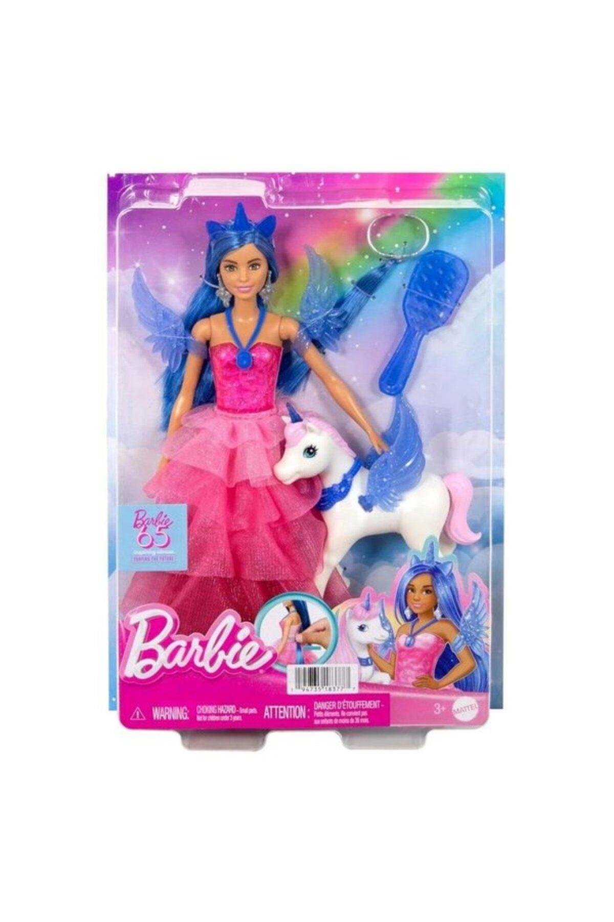 Barbie Mavi Saçlı Prenses Bebek Hrr16-Oyuncak Bebekler