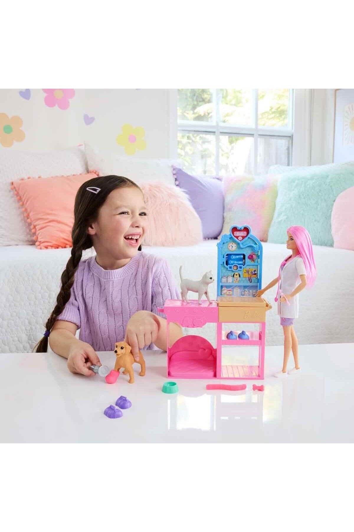 Barbie ’nin Veteriner Kliniği Bebek Ve Aksesuarları JFX93-Oyuncak Bebekler