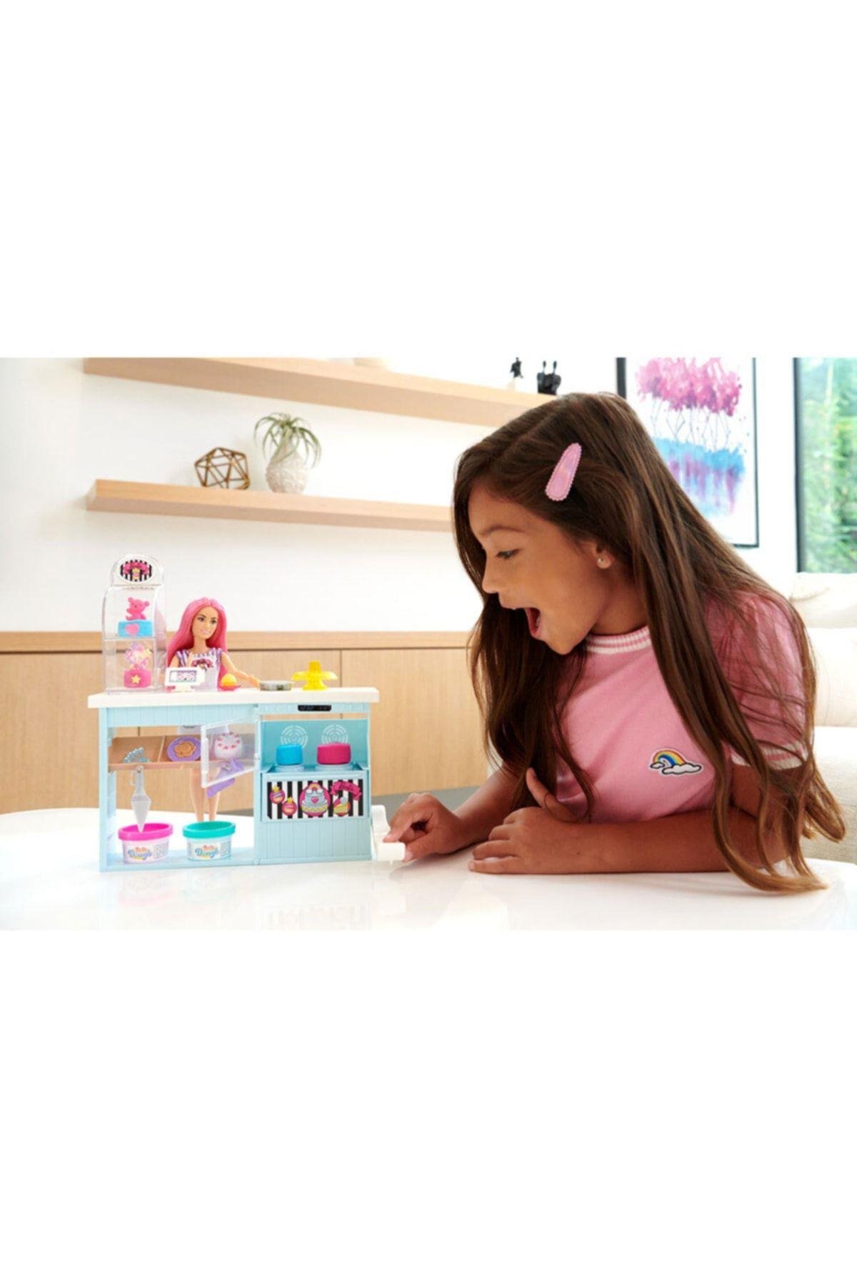 Barbie Oyuncak Pasta Dükkanı Oyun Seti-Oyuncak Bebekler