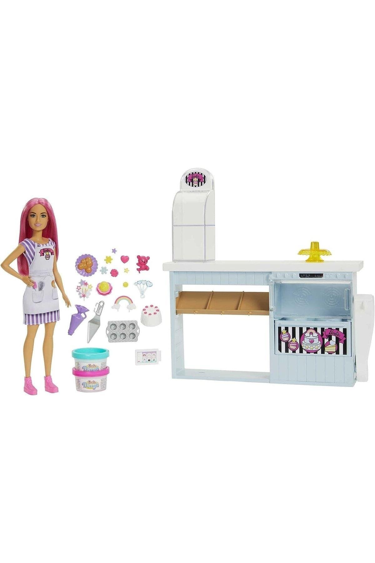 Barbie Oyuncak Pasta Dükkanı Oyun Seti-Oyuncak Bebekler