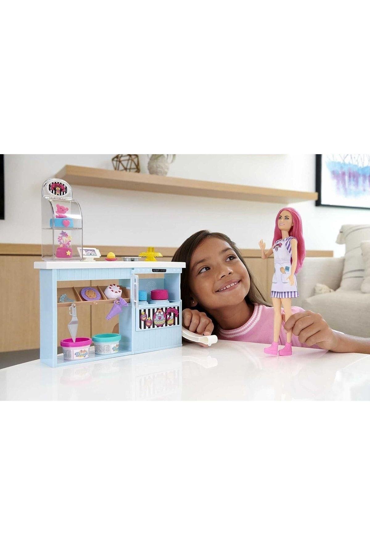 Barbie Oyuncak Pasta Dükkanı Oyun Seti-Oyuncak Bebekler
