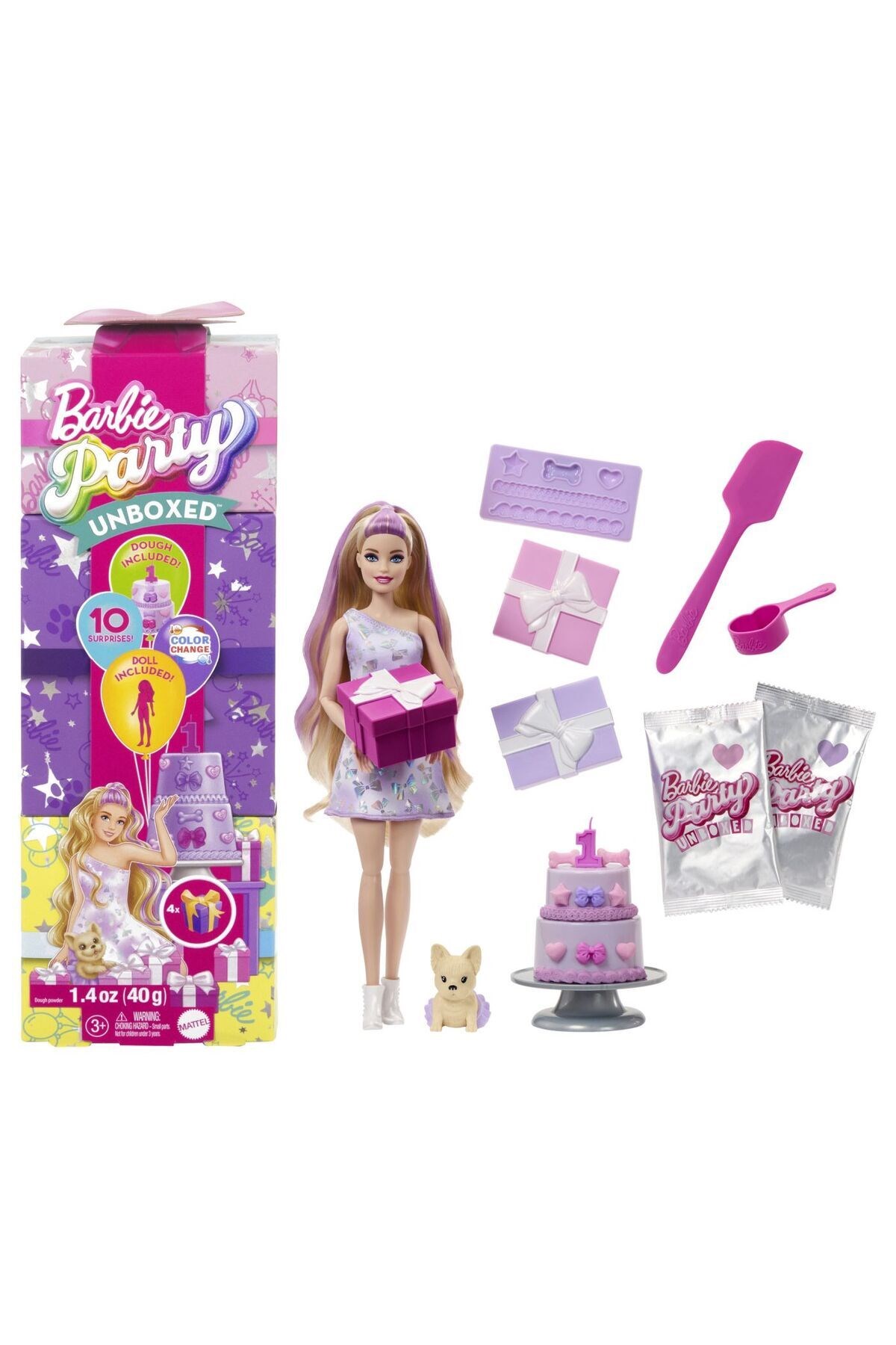 Barbie Parti Paketi Minik Dostumun Doğum Günü Serisi JFG68-Oyuncak Bebekler