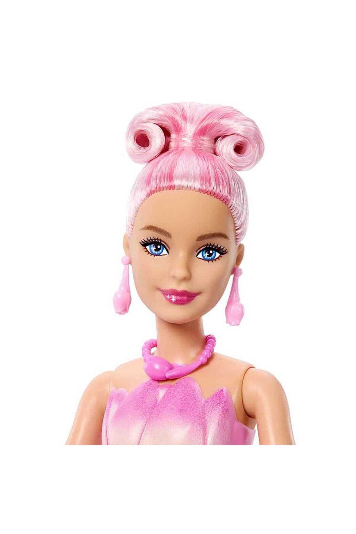Barbie Petal Pop Barbie Bebek ve Aksesuarları Lale Oyun Seti JMF57-Oyuncak Bebekler