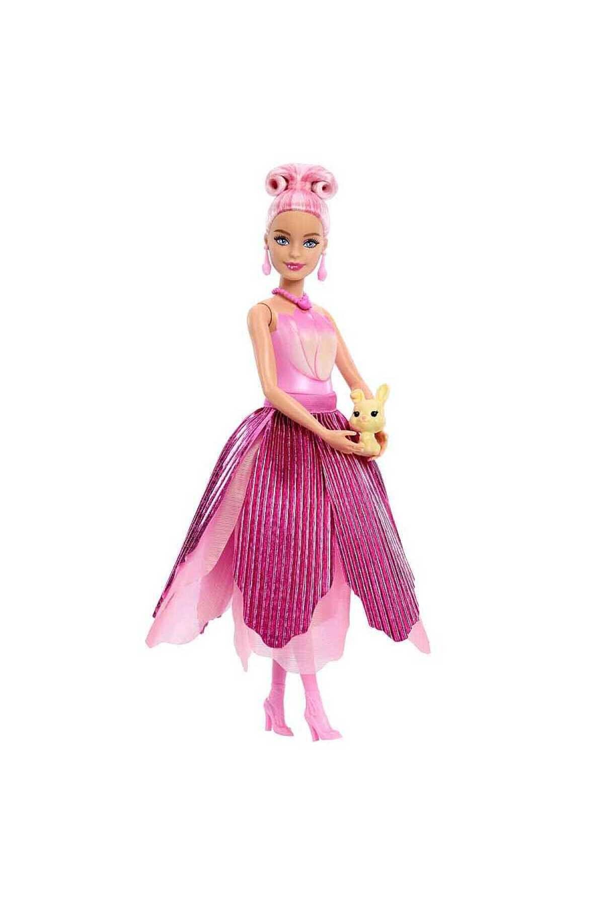 Barbie Petal Pop Barbie Bebek ve Aksesuarları Lale Oyun Seti JMF57-Oyuncak Bebekler