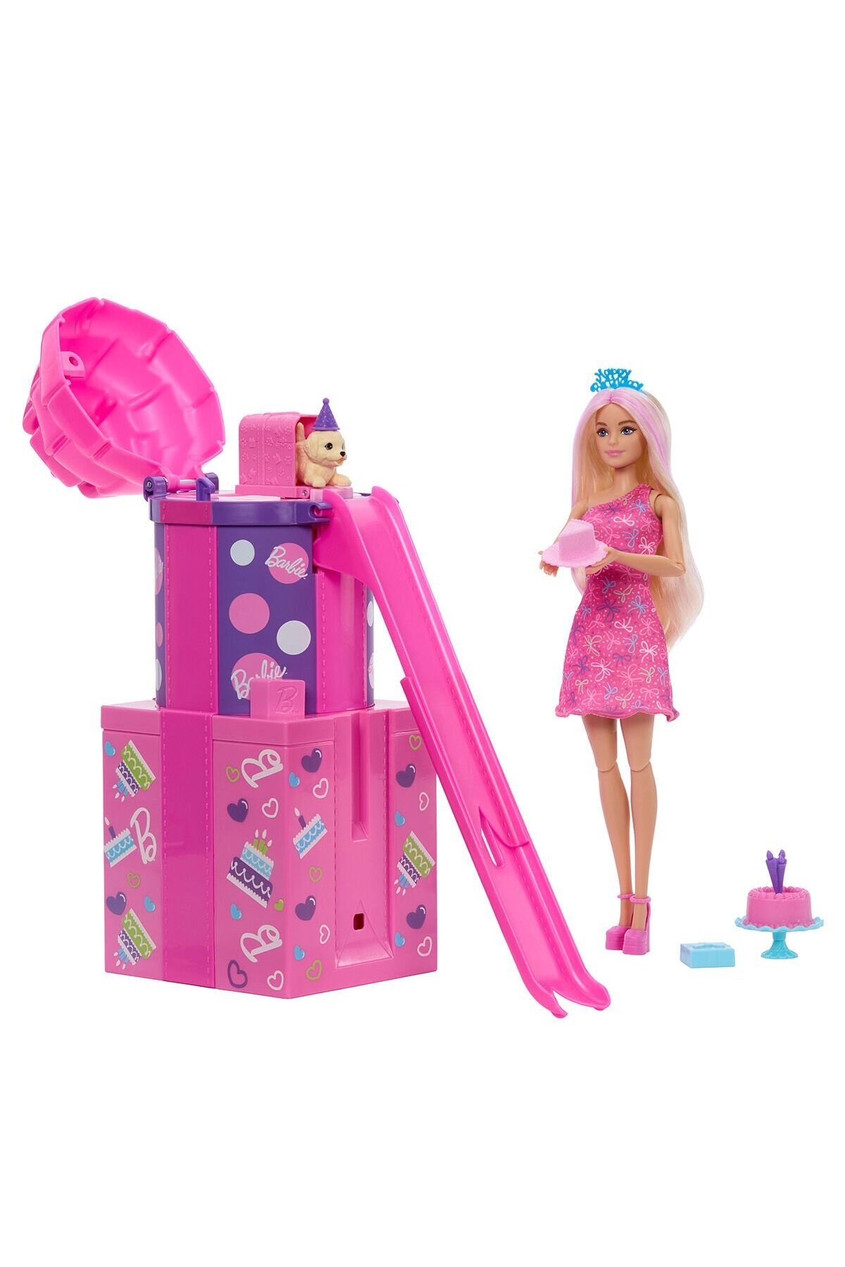 Barbie Rise and Surprise Parti Sürprizi Doğum Günü Seti JKF66-Oyuncak Bebekler