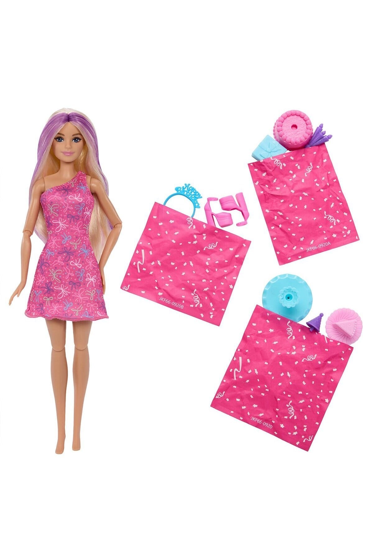 Barbie Rise and Surprise Parti Sürprizi Doğum Günü Seti JKF66-Oyuncak Bebekler