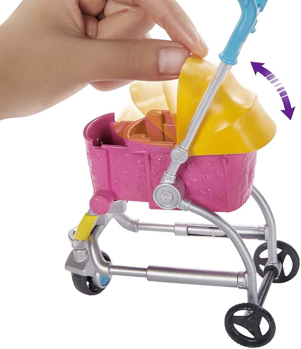 Barbie ve Köpekleri Geziyor Oyun Seti GHV92-Oyuncak Bebekler