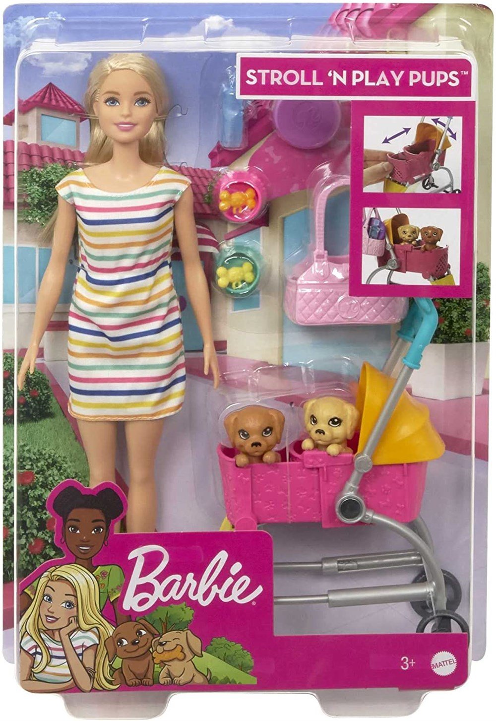 Barbie ve Köpekleri Geziyor Oyun Seti GHV92-Oyuncak Bebekler