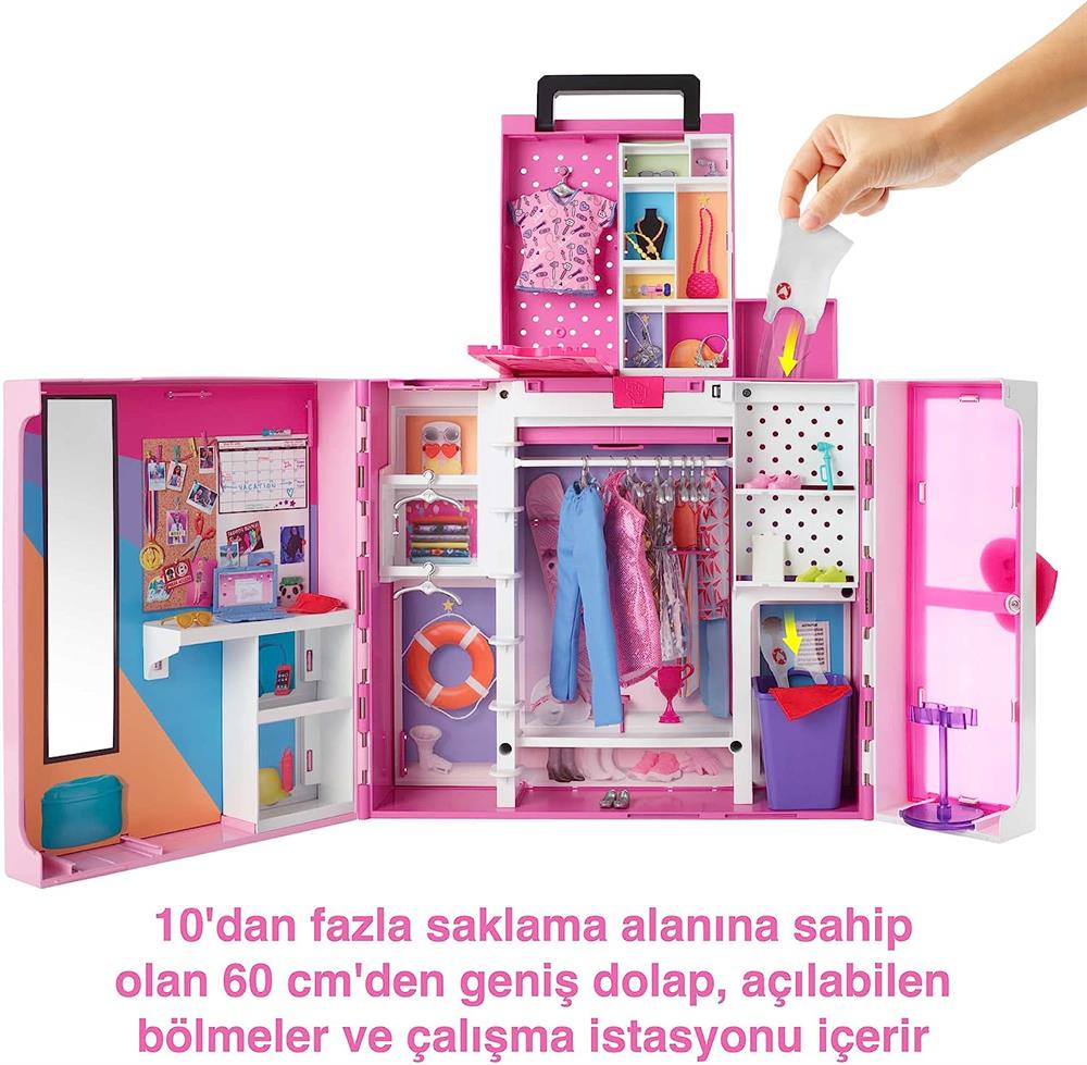 Barbie ve Yeni Rüya Dolabı Oyun Seti HGX57-Oyuncak Bebekler