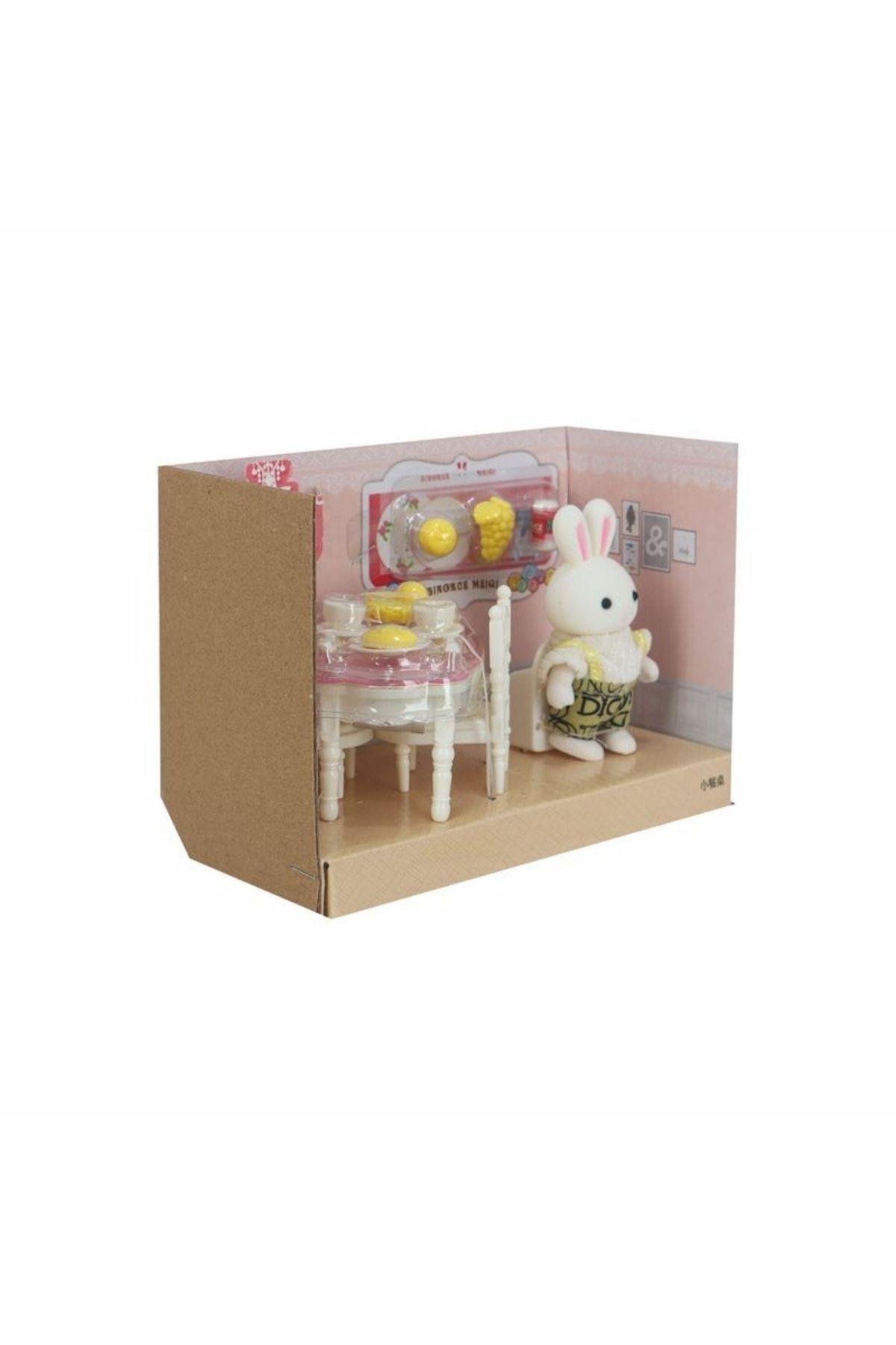 Bay Dreamy Mini Tavşan Aksesuarlı Yemek Masası Seti-Eğitici Oyuncaklar