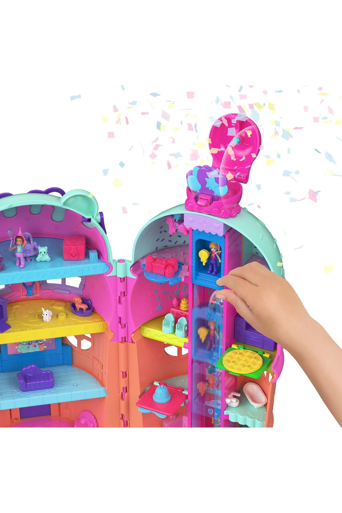 bebekler ve oyun seti, mobilya ve evcil hayvanlar dahil asansörlü Dondurma Evi JFT91-Oyuncak Bebekler