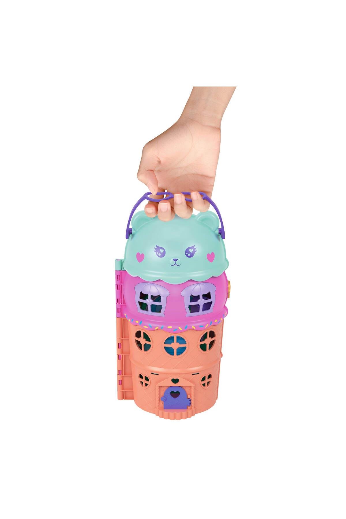 bebekler ve oyun seti, mobilya ve evcil hayvanlar dahil asansörlü Dondurma Evi JFT91-Oyuncak Bebekler