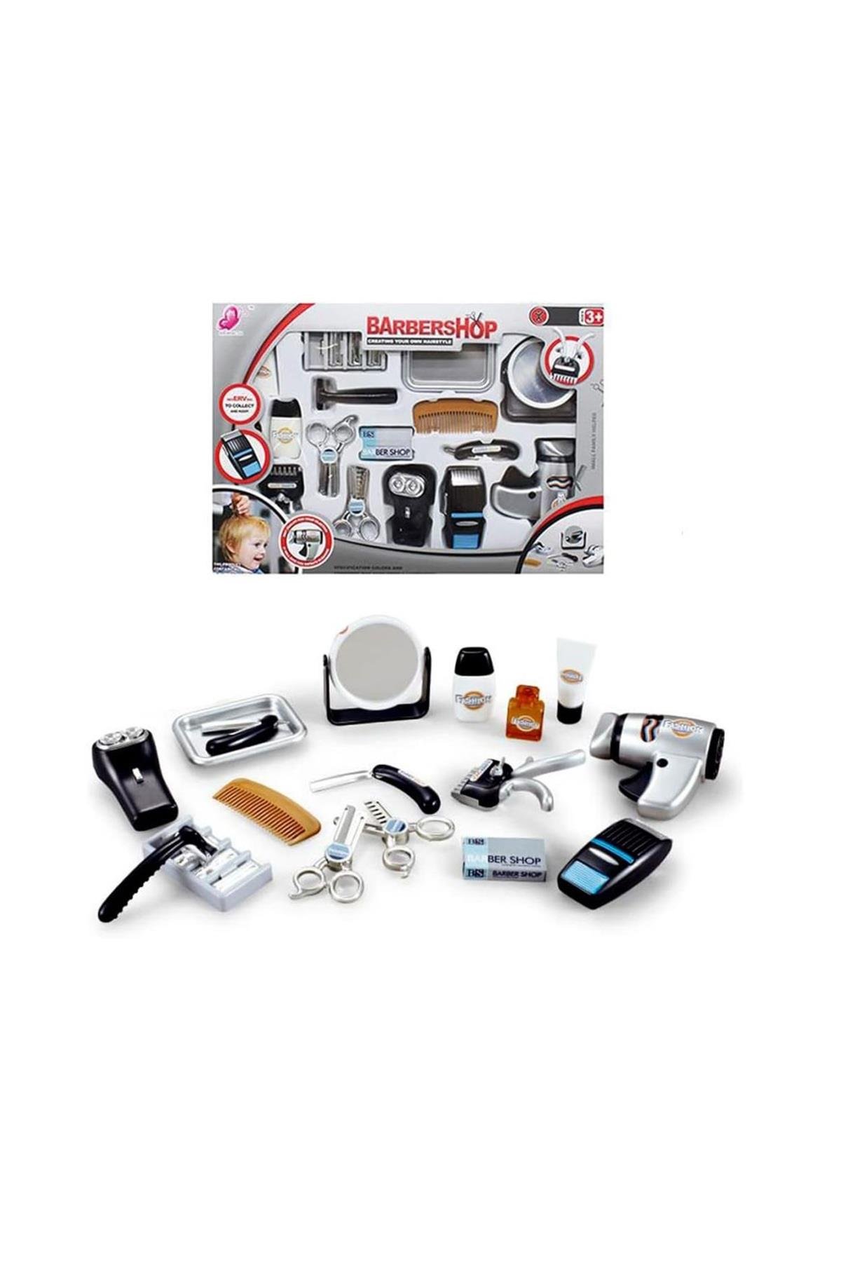 Berber Seti Oyuncak Kuaför Simülasyonu-Erkek Rol Oyuncakları