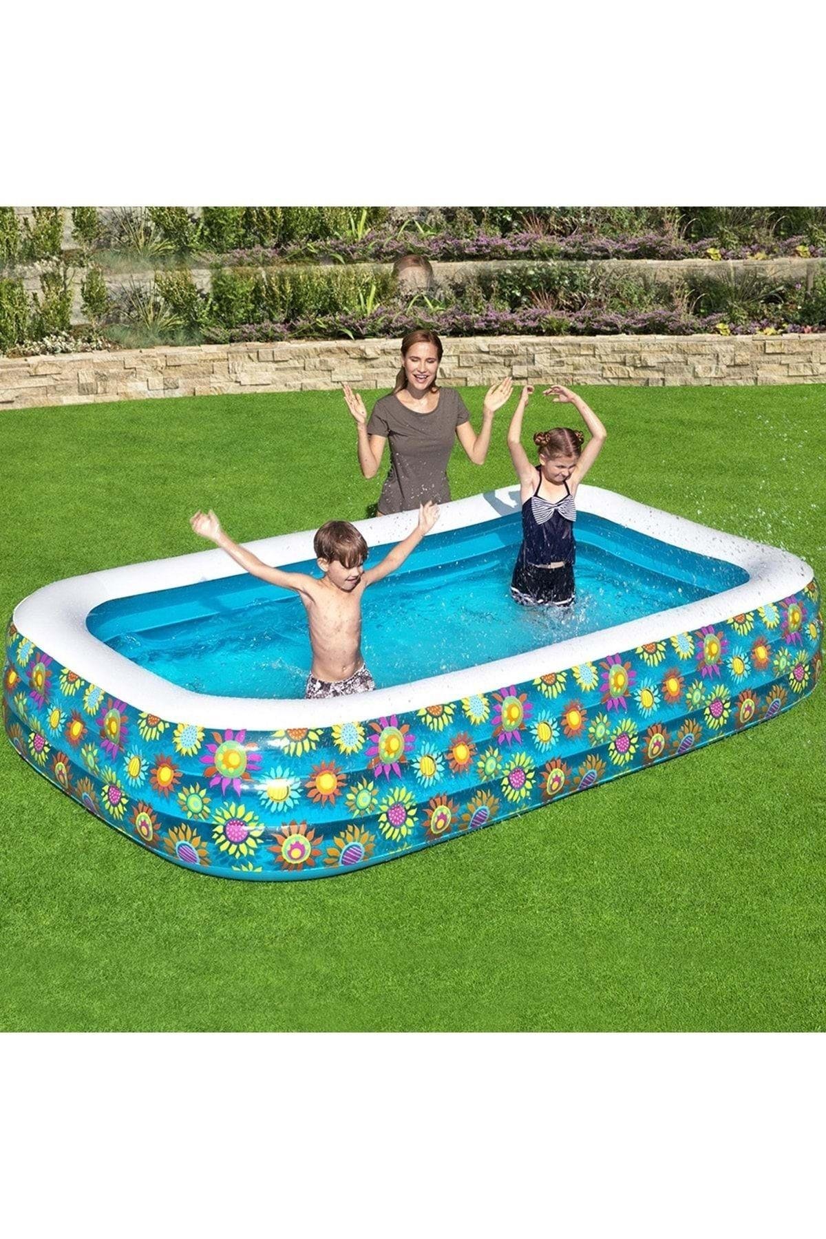 BESTWAY Okyanus Desenli Aile Havuzu 54121-Deniz ve Havuz Ürünleri