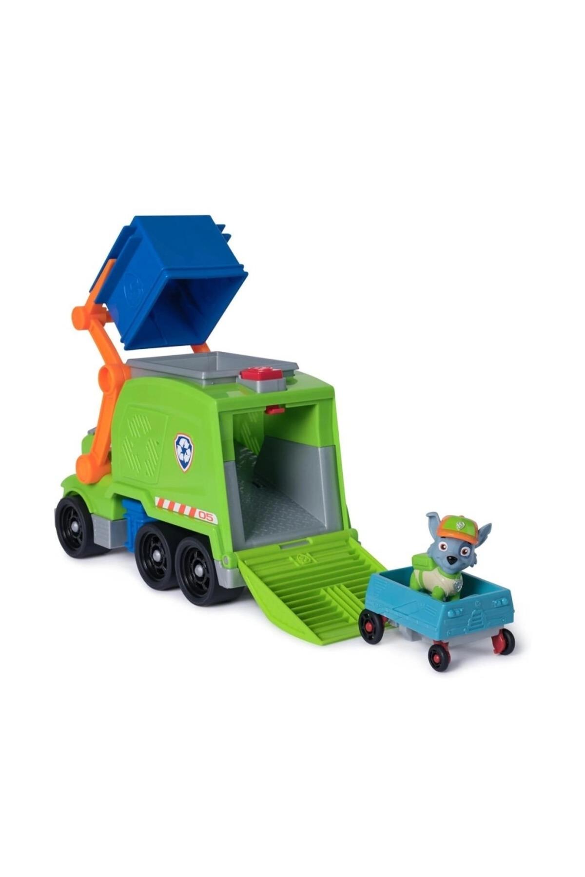 BFS SPM-6071248 PaW Patrol Rocky ile Crush N Roll Geri Dönüşüm Kamyonu-Karakter Figürleri