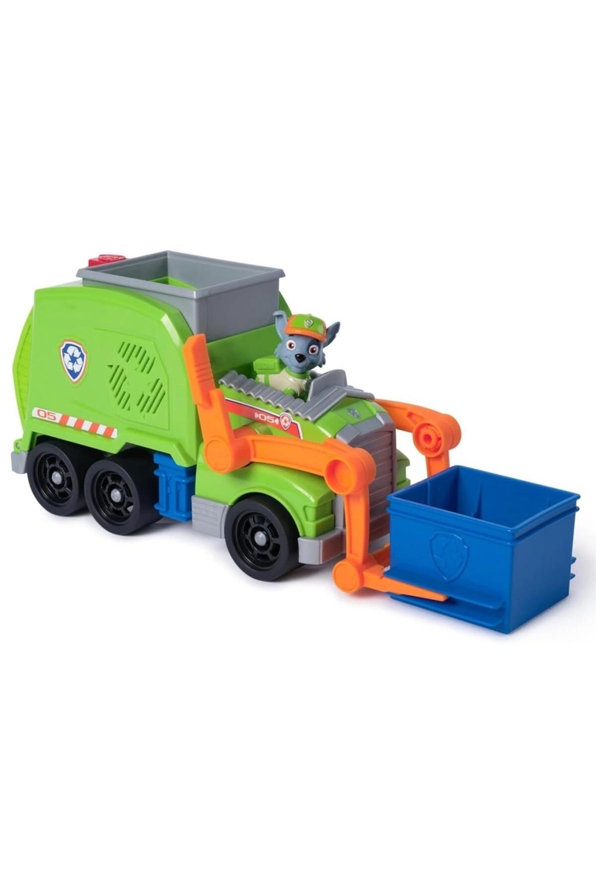 BFS SPM-6071248 PaW Patrol Rocky ile Crush N Roll Geri Dönüşüm Kamyonu-Karakter Figürleri