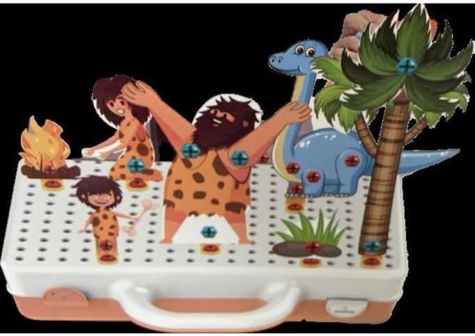 Birlik Oyuncak 3D Matkap Seti Söktak Dinazorlar Eğitici Matkap Seti330 Parça-Eğitici Oyuncak