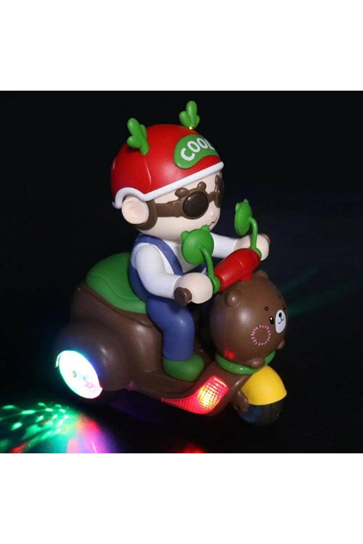 Bisiklete Binen Işıklı Sesli Etrafında Dönebilen Adam-Çeşitli Figürler