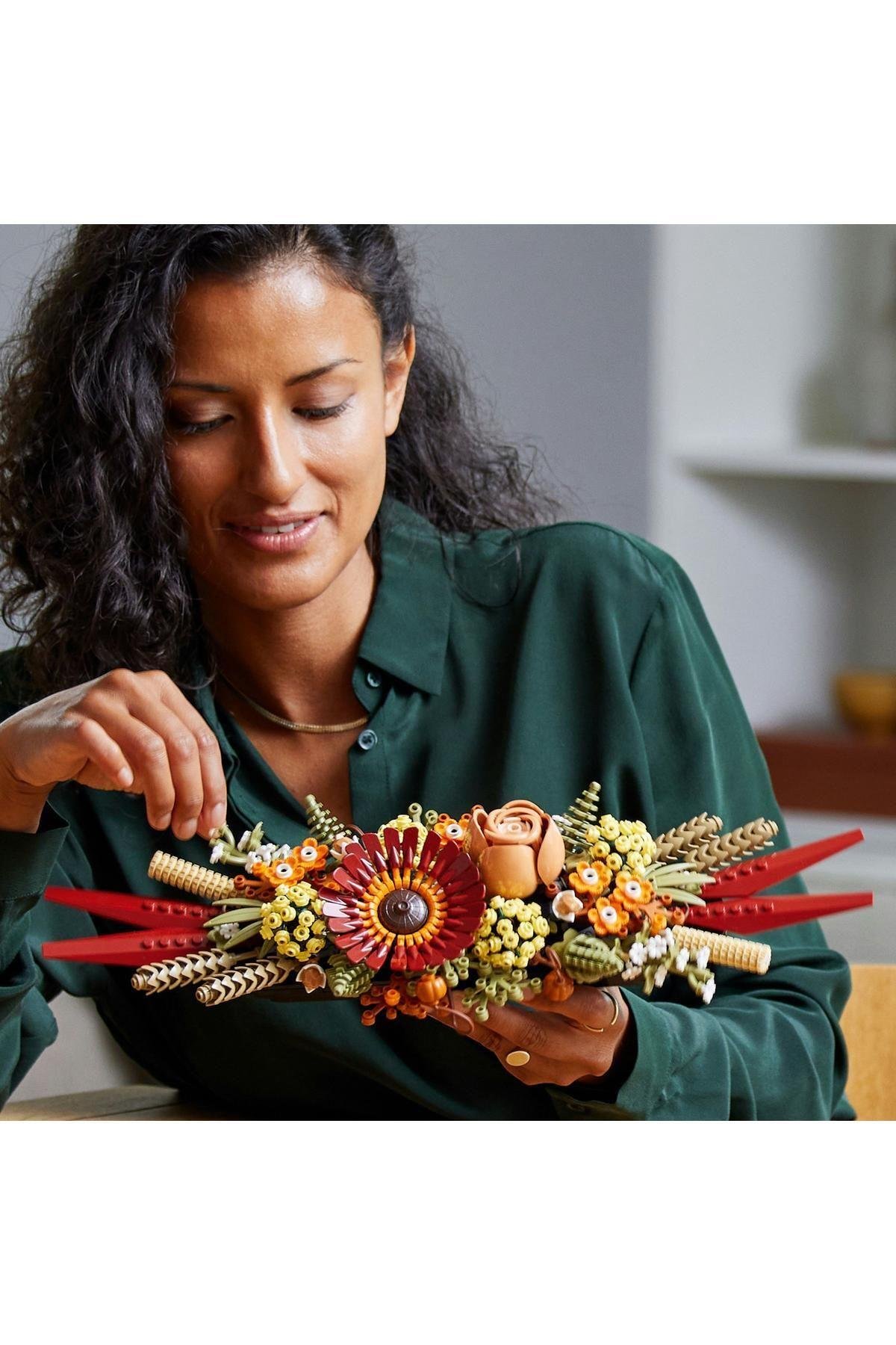 brkx ICONS Kuru Çiçek Aranjmanı 10314 - Yetişkinler İçin Koleksiyonluk Yapım Seti (812 Parça-Lego