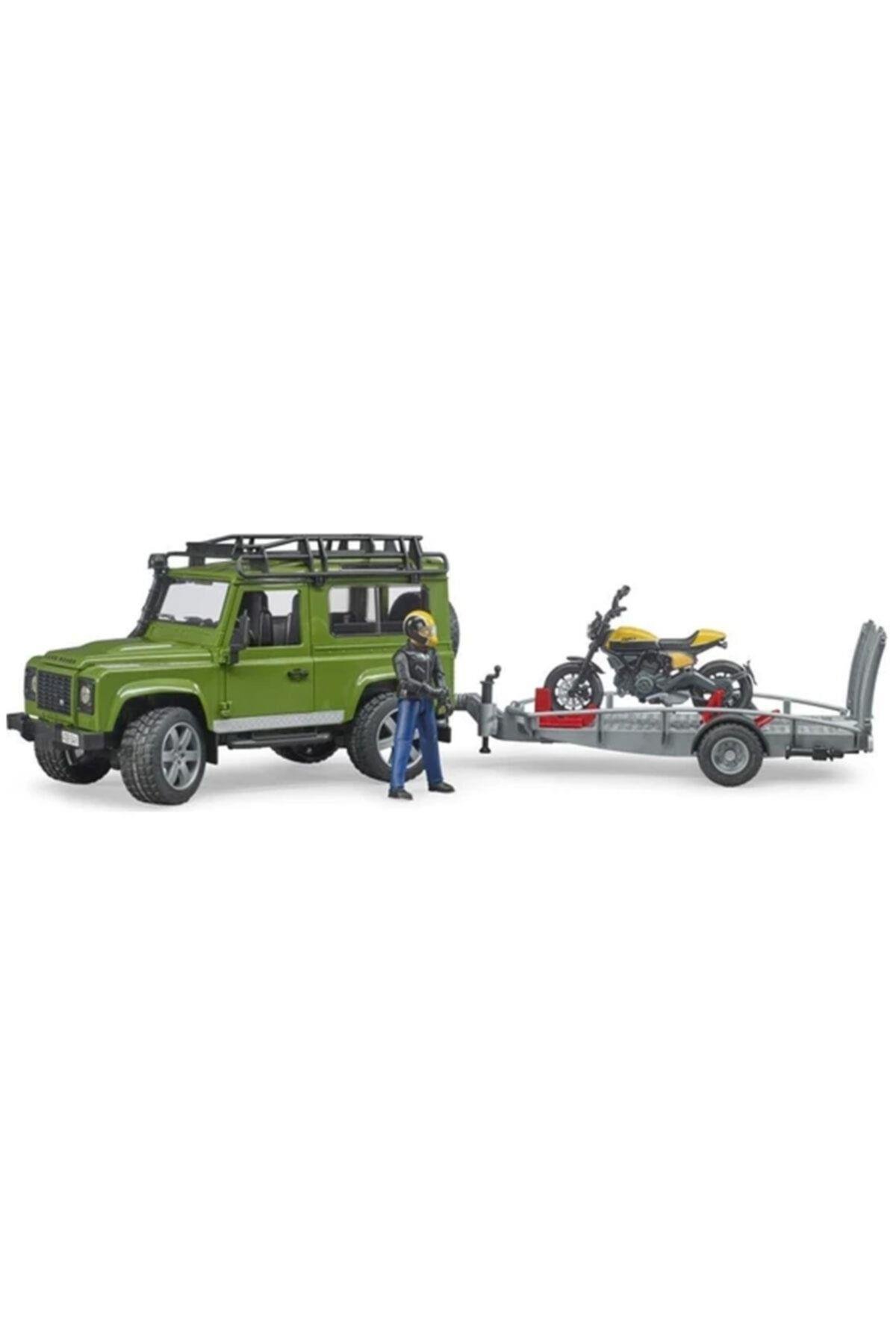 Bruder Br02589 Land Rover Arazi Aracı & Ducati Motorsiklet Ve Sürücüsü-Maket Araçlar