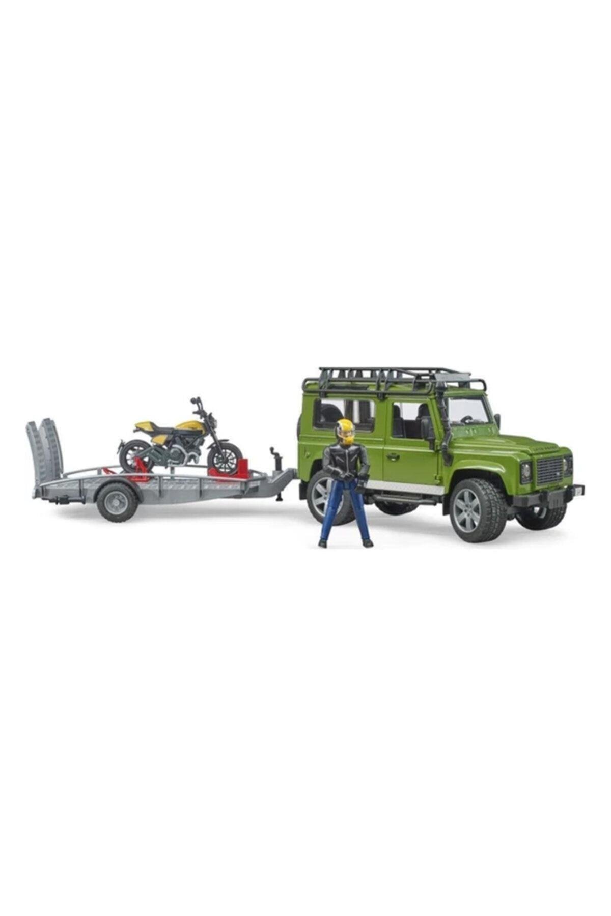Bruder Br02589 Land Rover Arazi Aracı & Ducati Motorsiklet Ve Sürücüsü-Maket Araçlar