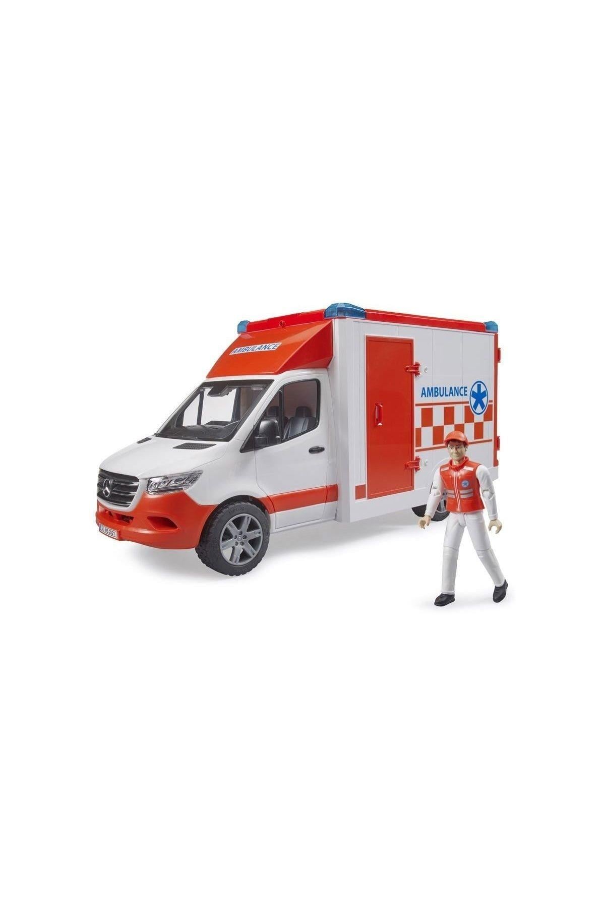 Bruder Br02676 Mercedes Benz Sprinter Sirenli Ambulans Ve Ekibi +4 Yaş-Maket Araçlar