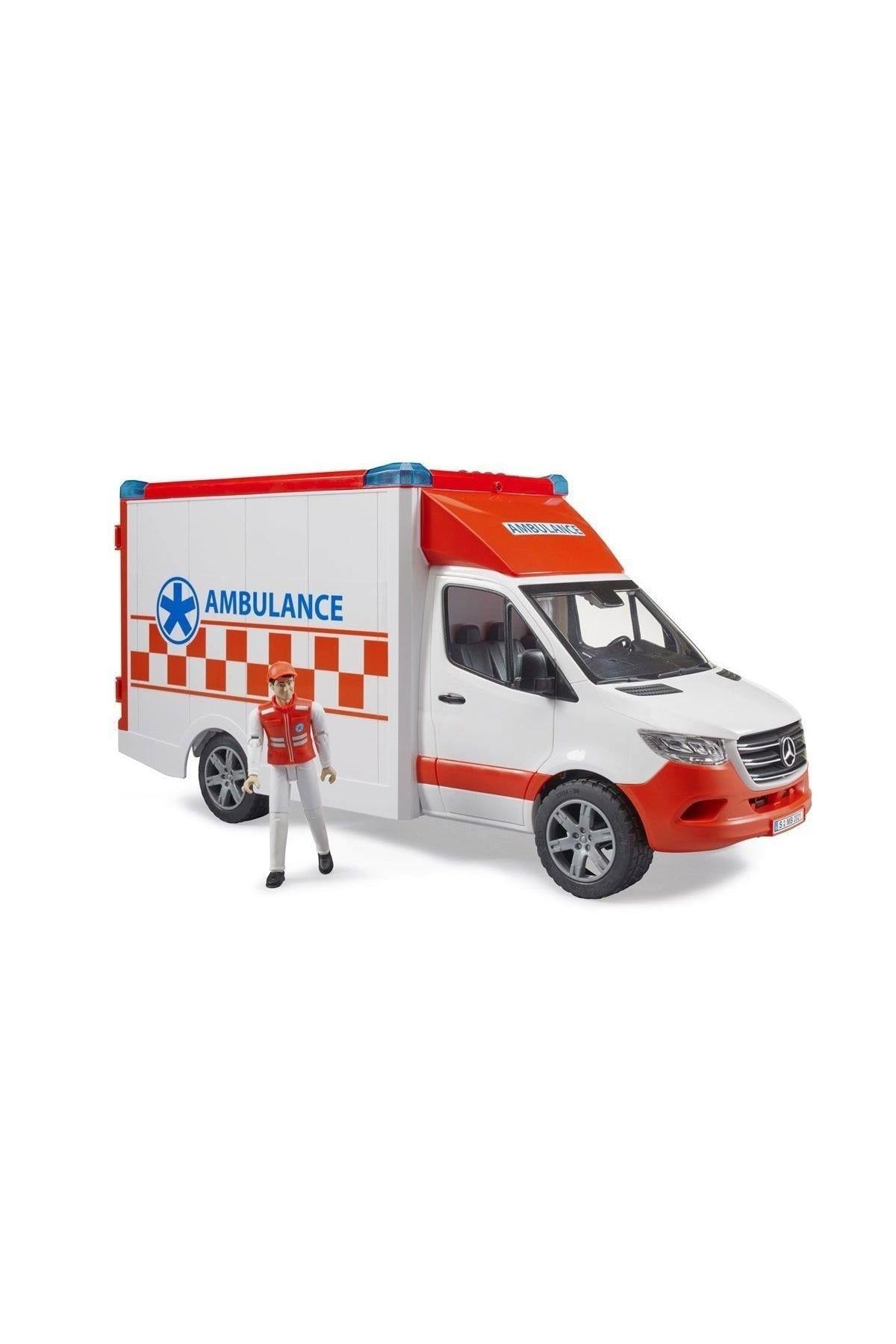 Bruder Br02676 Mercedes Benz Sprinter Sirenli Ambulans Ve Ekibi +4 Yaş-Maket Araçlar