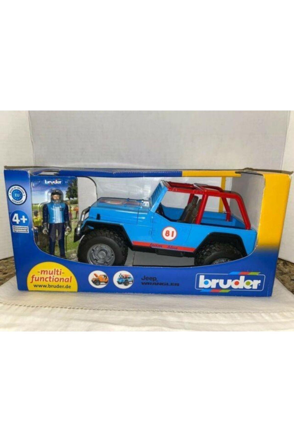 Bruder Jeep Cross Safari Aracı Kasklı Pilotu Mavi Br02541-Oyuncak Arabalar ve Kamyonlar