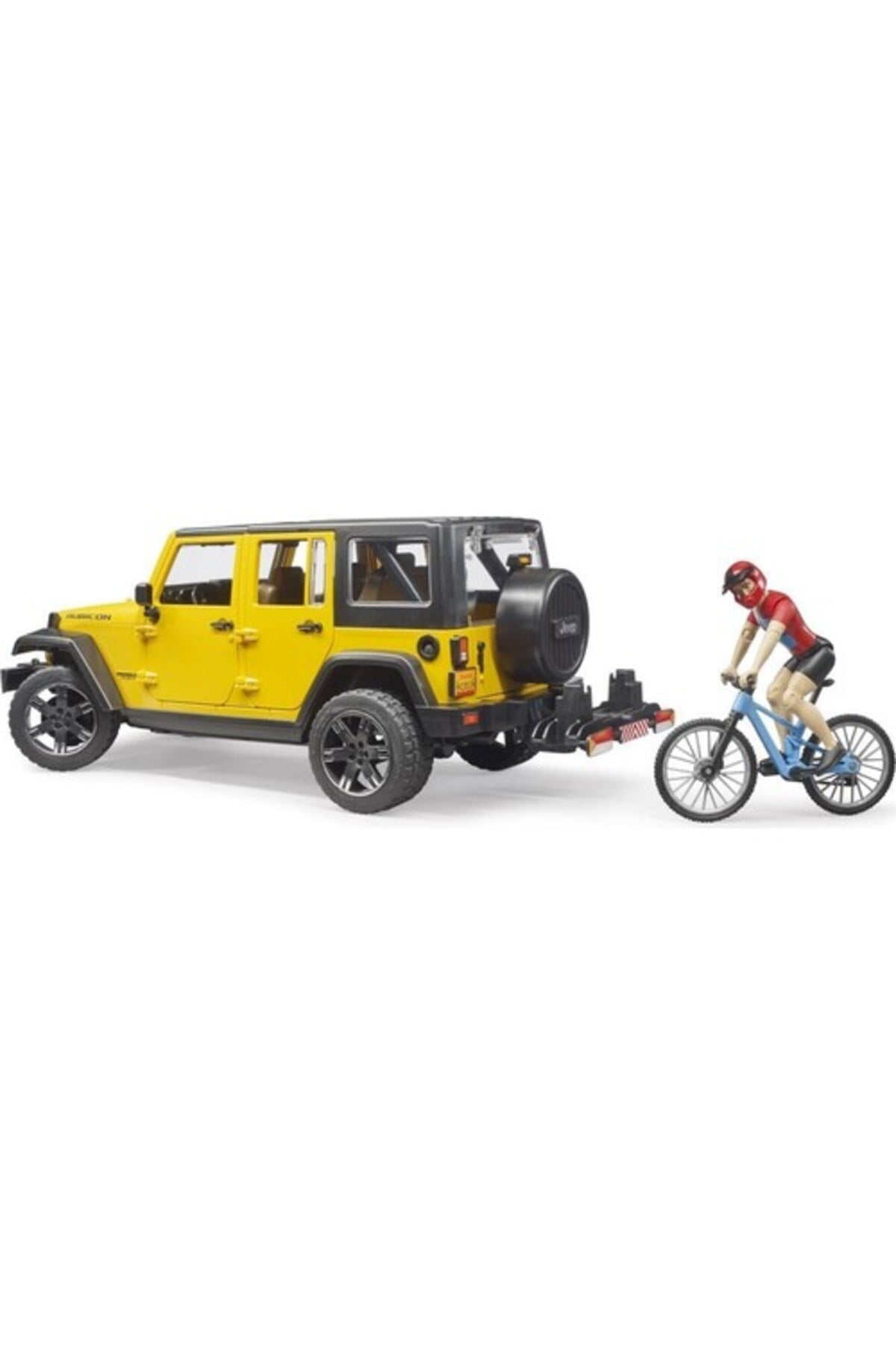 Bruder Jeep W. Rubicon & Bisiklet ve Sürücüsü 02543-Maket Araçlar
