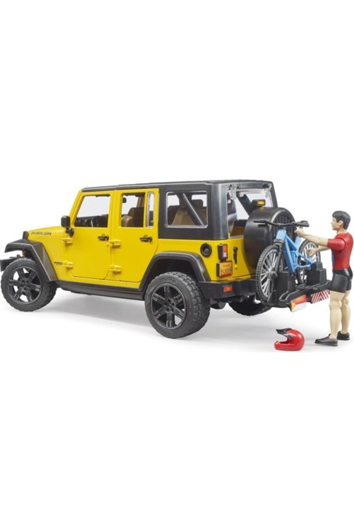 Bruder Jeep W. Rubicon & Bisiklet ve Sürücüsü 02543-Maket Araçlar