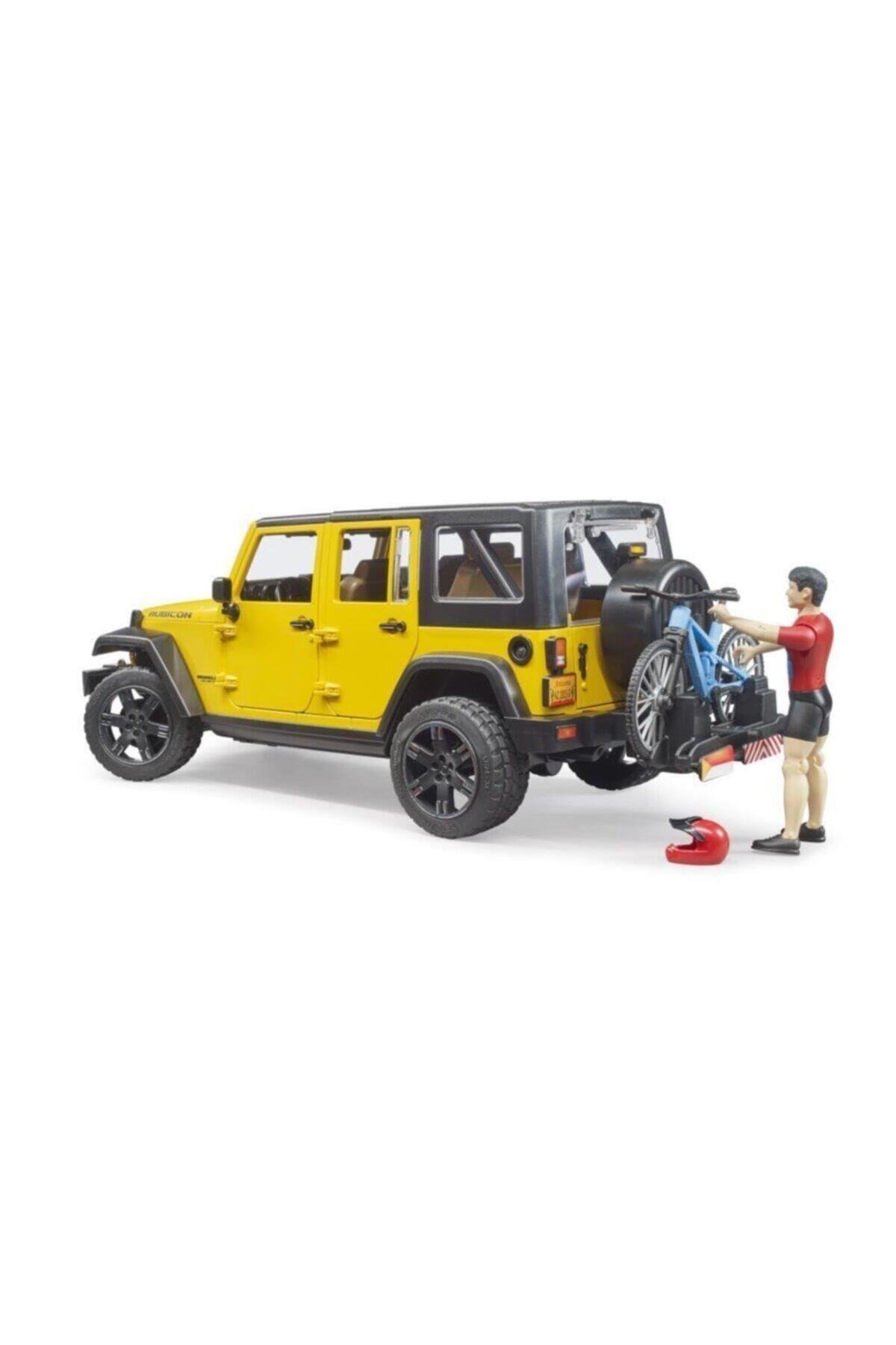 Bruder Jeep W. Rubicon & Bisiklet Ve Sürücüsü Br02543-Oyuncak Arabalar ve Kamyonlar
