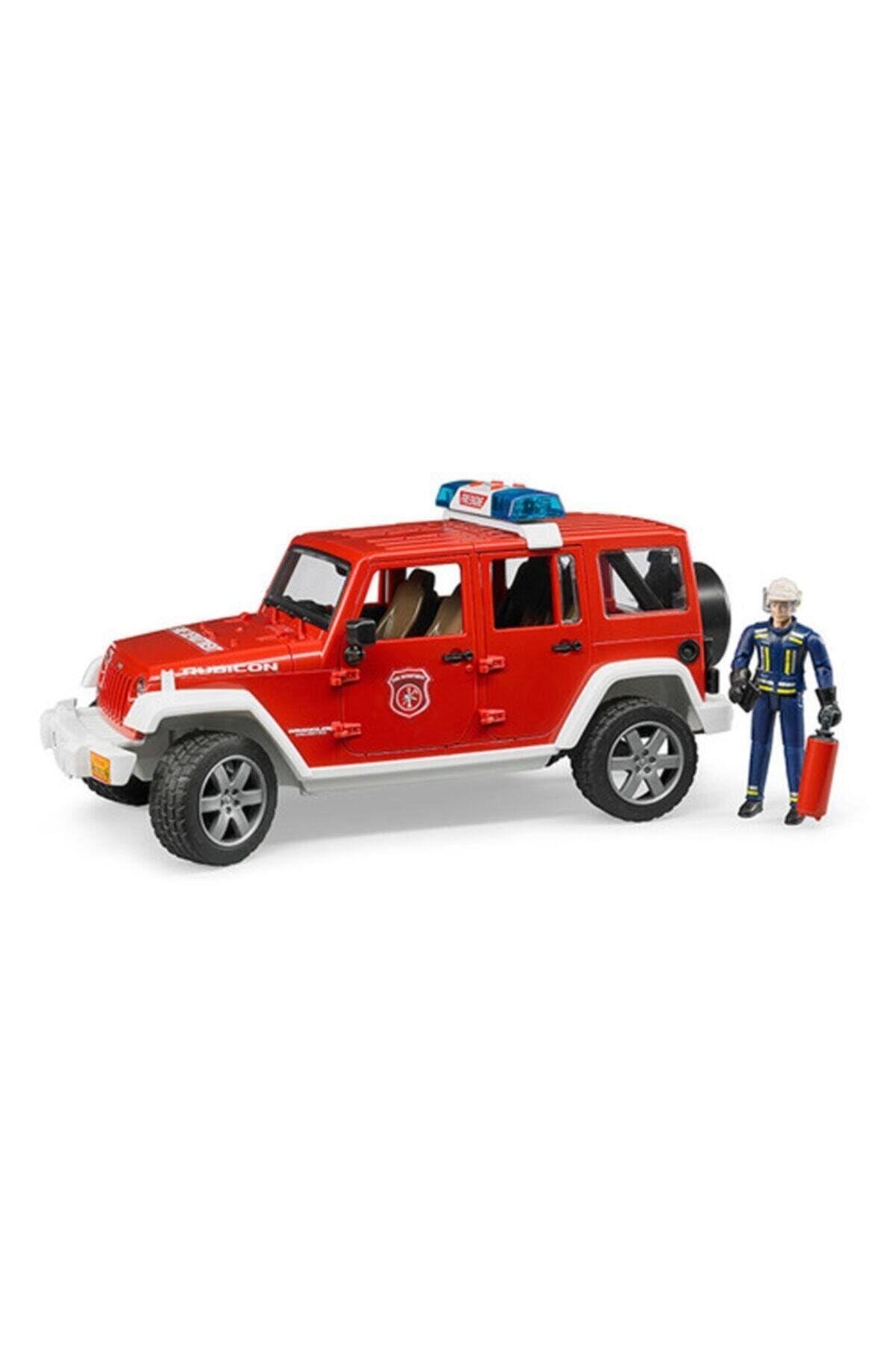 Bruder Jeep Wrangler Rubicon Itfaiye Ve Itfaiyeci Br02528-Oyuncak Arabalar ve Kamyonlar