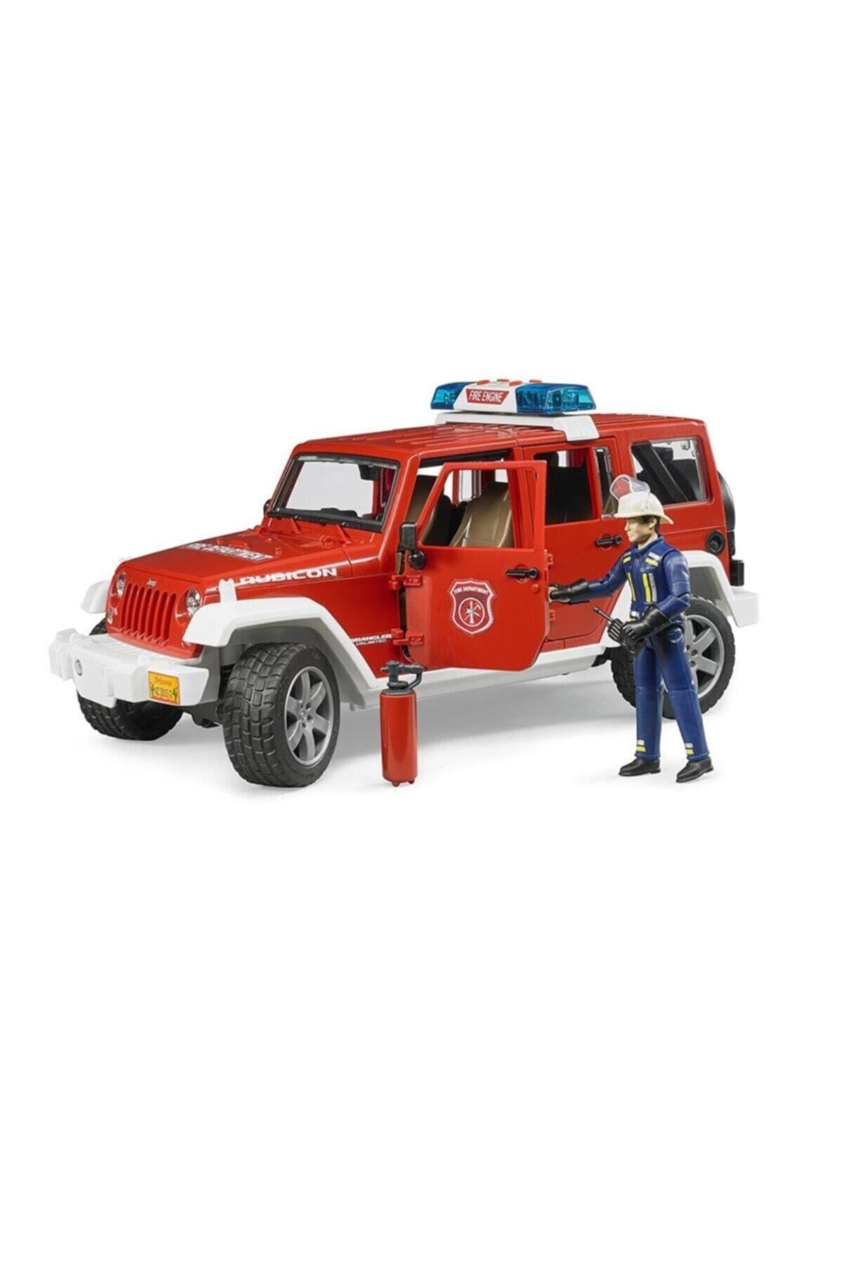 Bruder Jeep Wrangler Rubicon Itfaiye Ve Itfaiyeci Br02528-Oyuncak Arabalar ve Kamyonlar